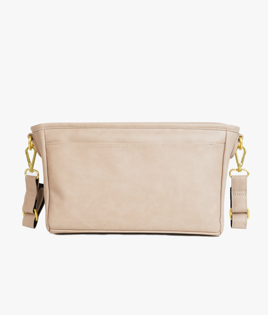 The Stroller Caddy - Faux Leather Bag With Adjustable Straps