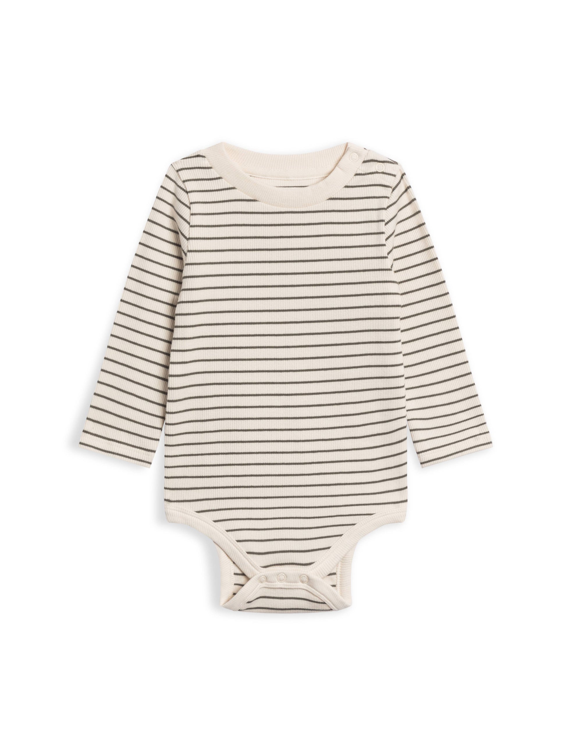 Sammy Ribbed Snap Shoulder Long Sleeve Bodysuit