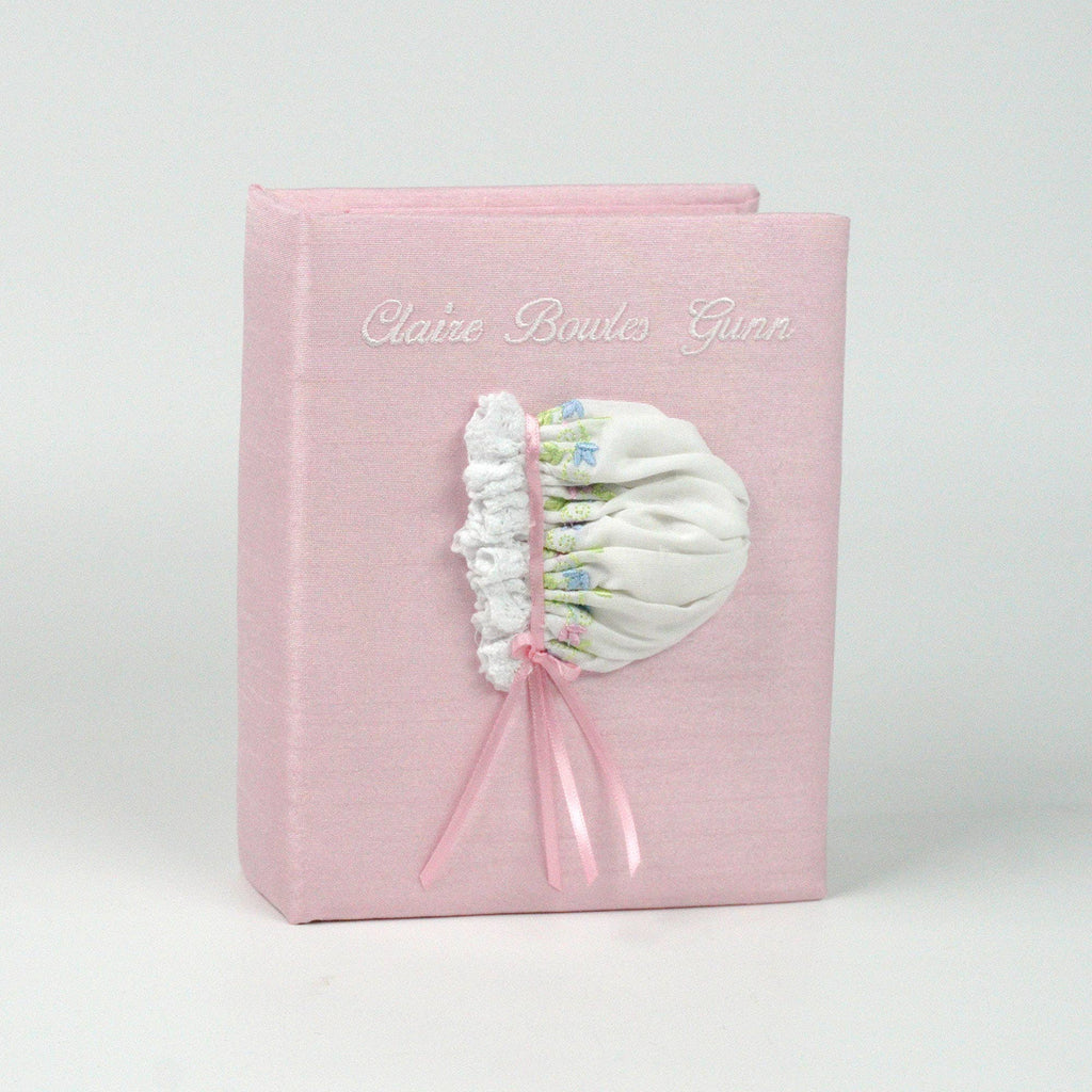 Small Photo Album-Swiss Batiste Dress Flowers on Shantung