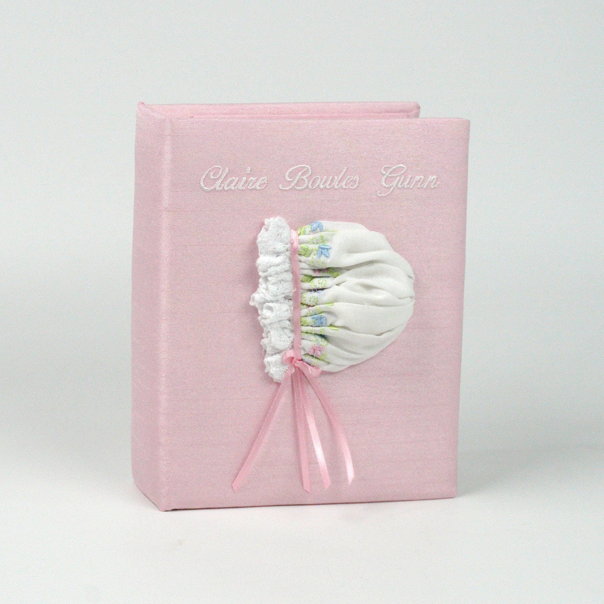 Small Photo Album-Swiss Batiste Dress Flowers on Shantung