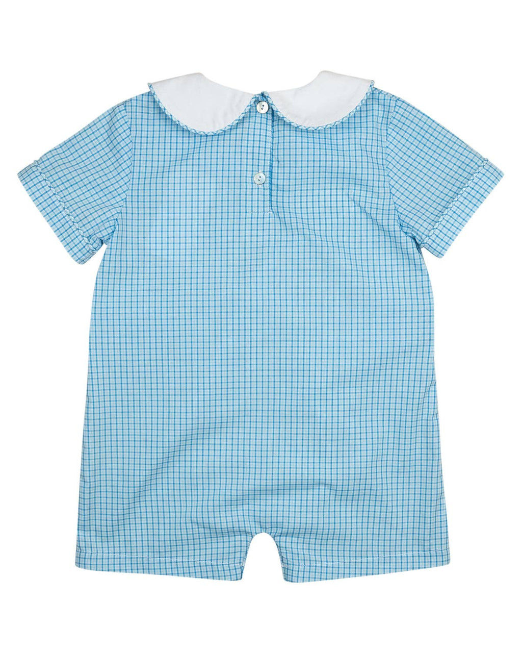 Blue Plaid Shortall