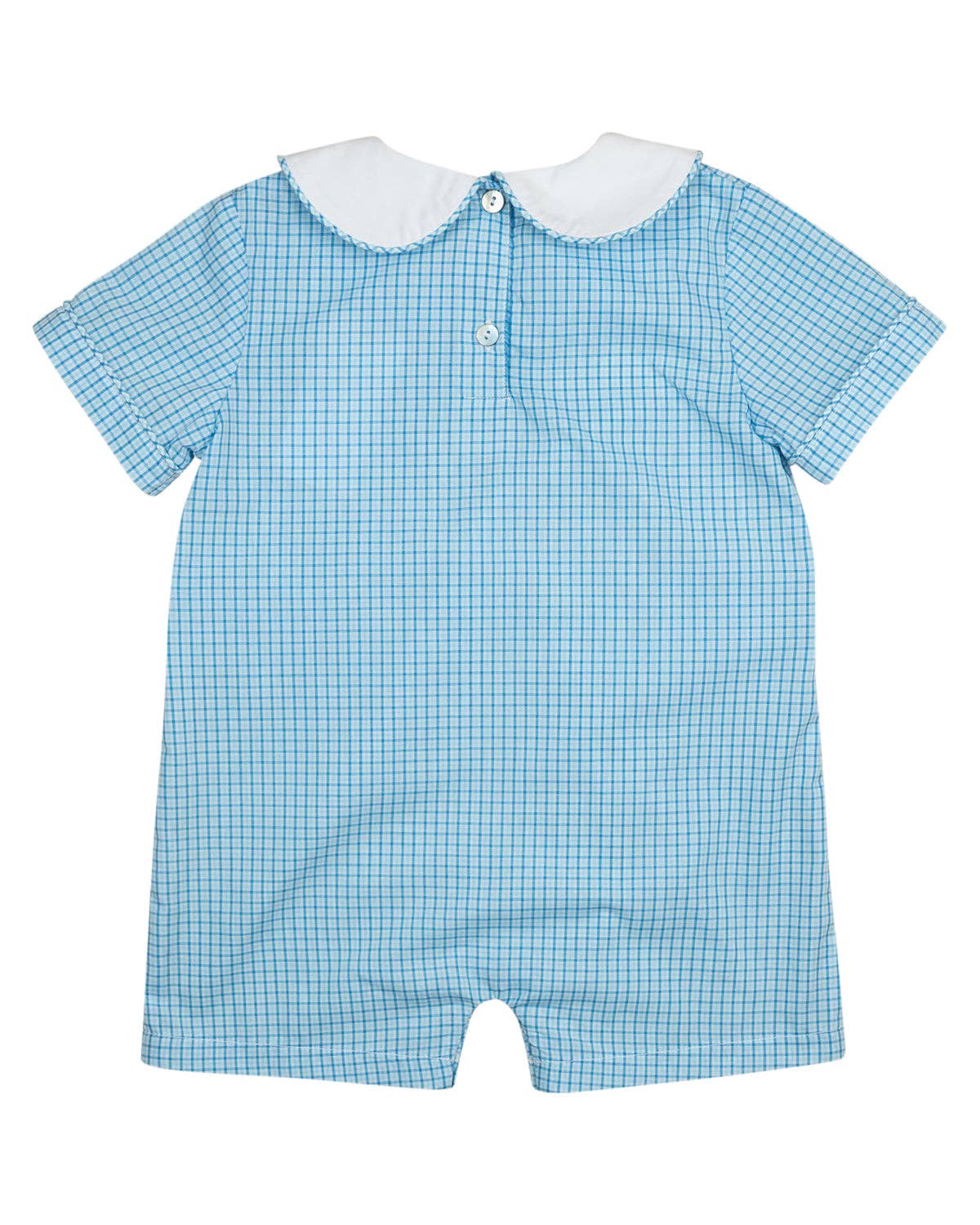 Blue Plaid Shortall