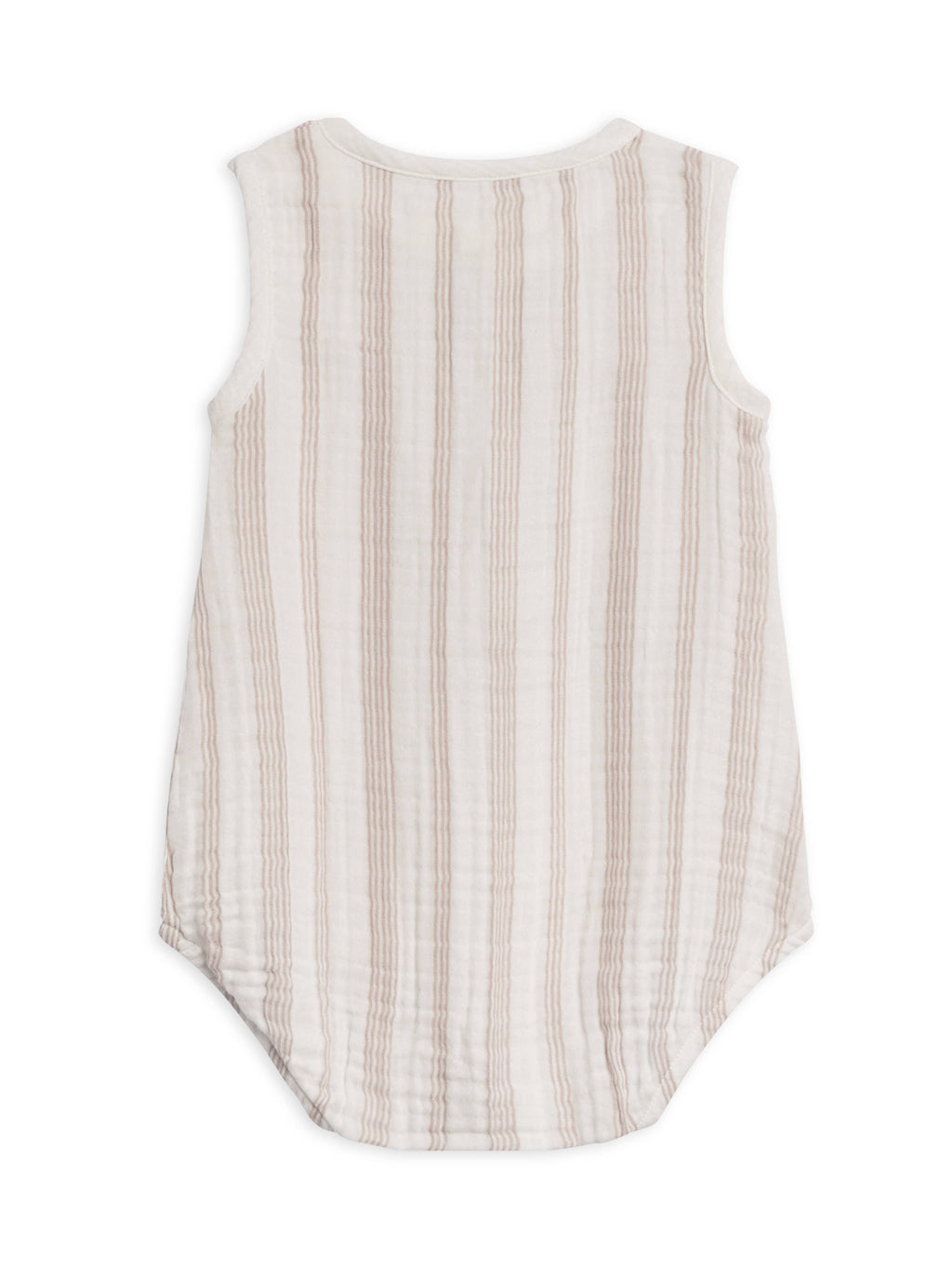 Bowie Muslin Bubble Romper - Enzo Stripe/Beige