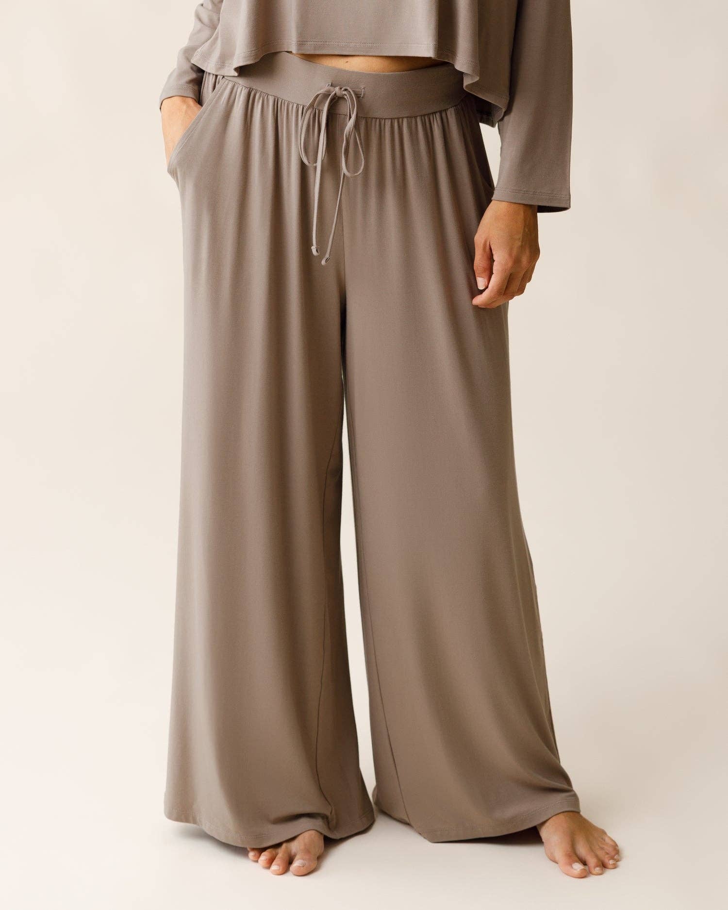Aria Bamboo Casual Lounge Pant | Taupe