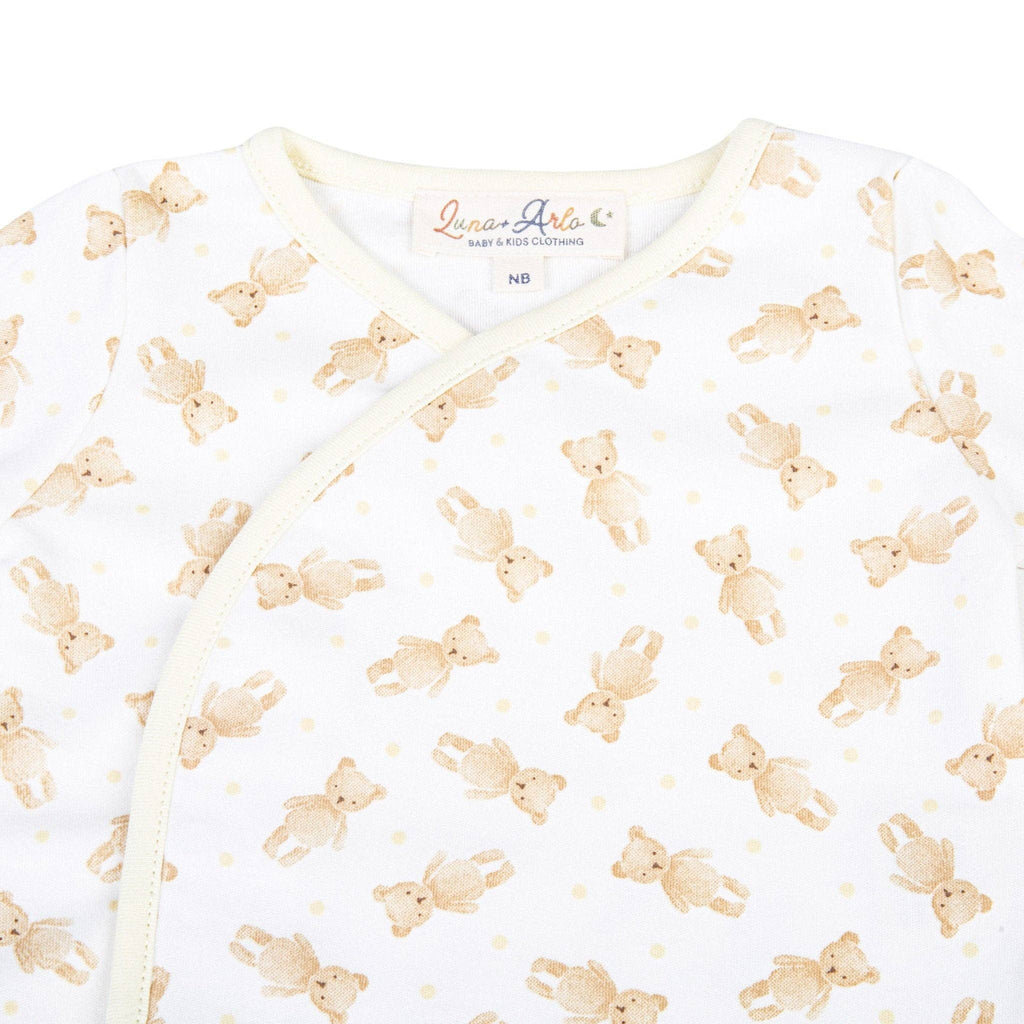 Teddy Print Footed Pant Set