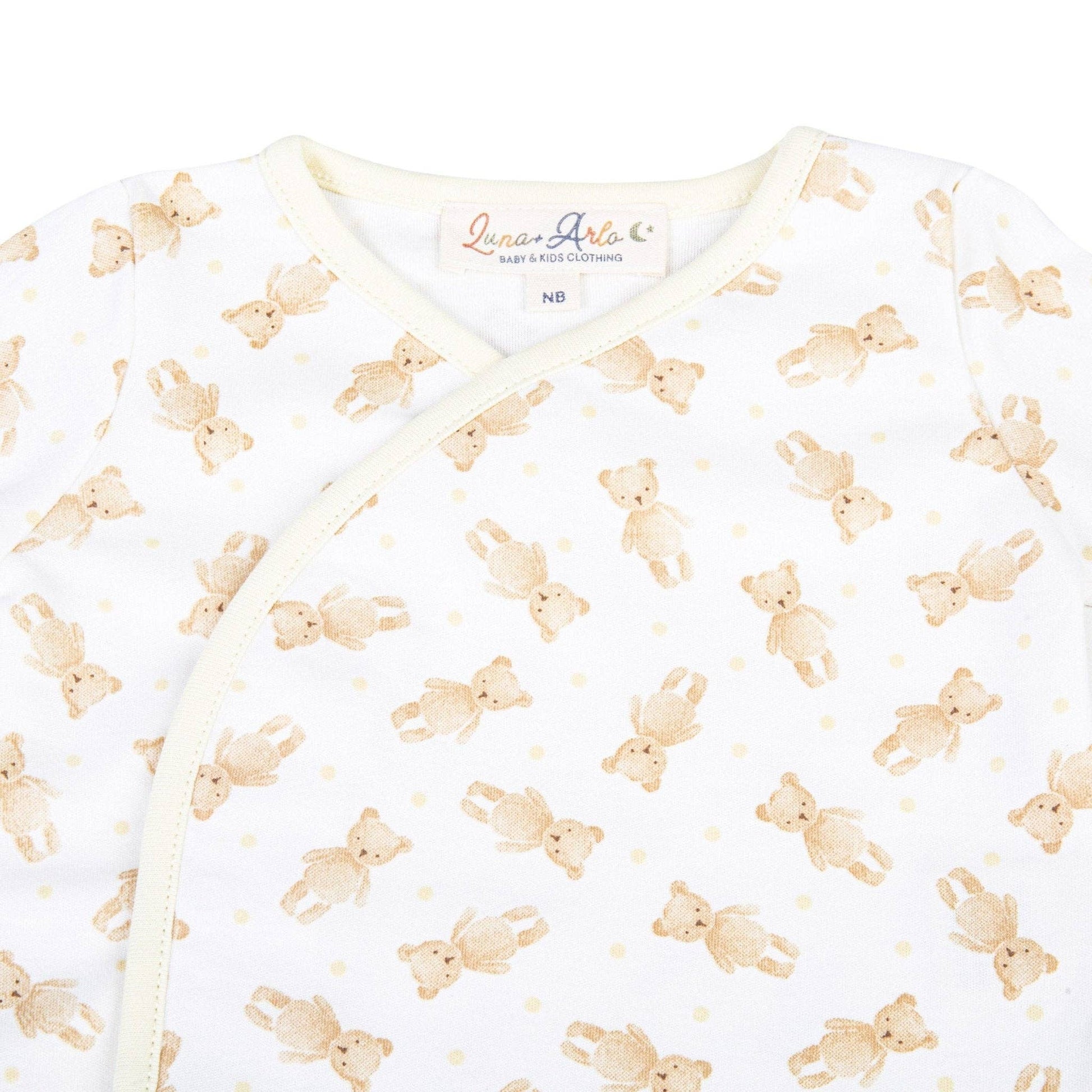 Teddy Print Footed Pant Set