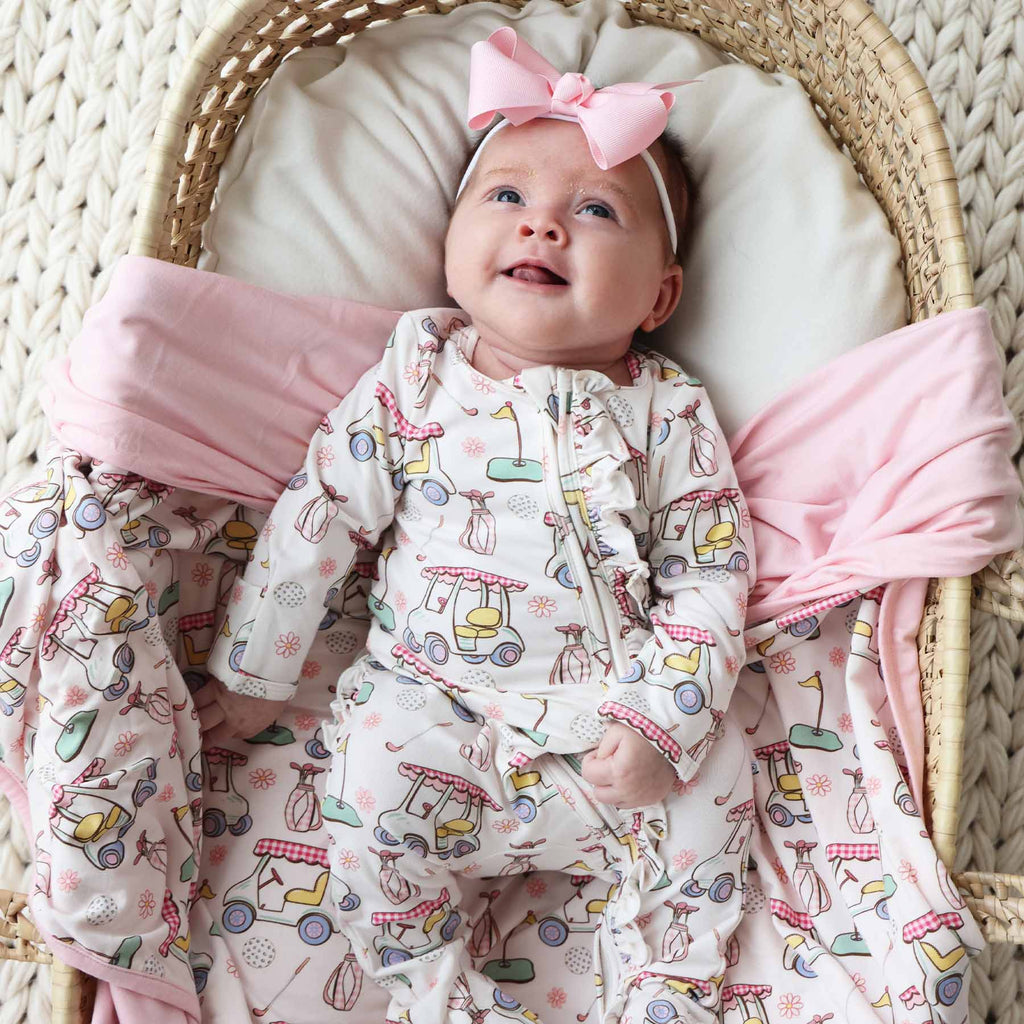 Country Club Ruffle Zip Footie