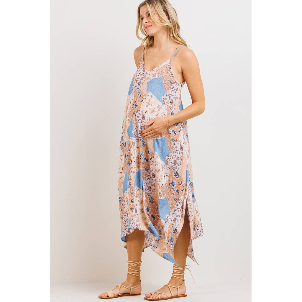 Patchwork Midi Dress