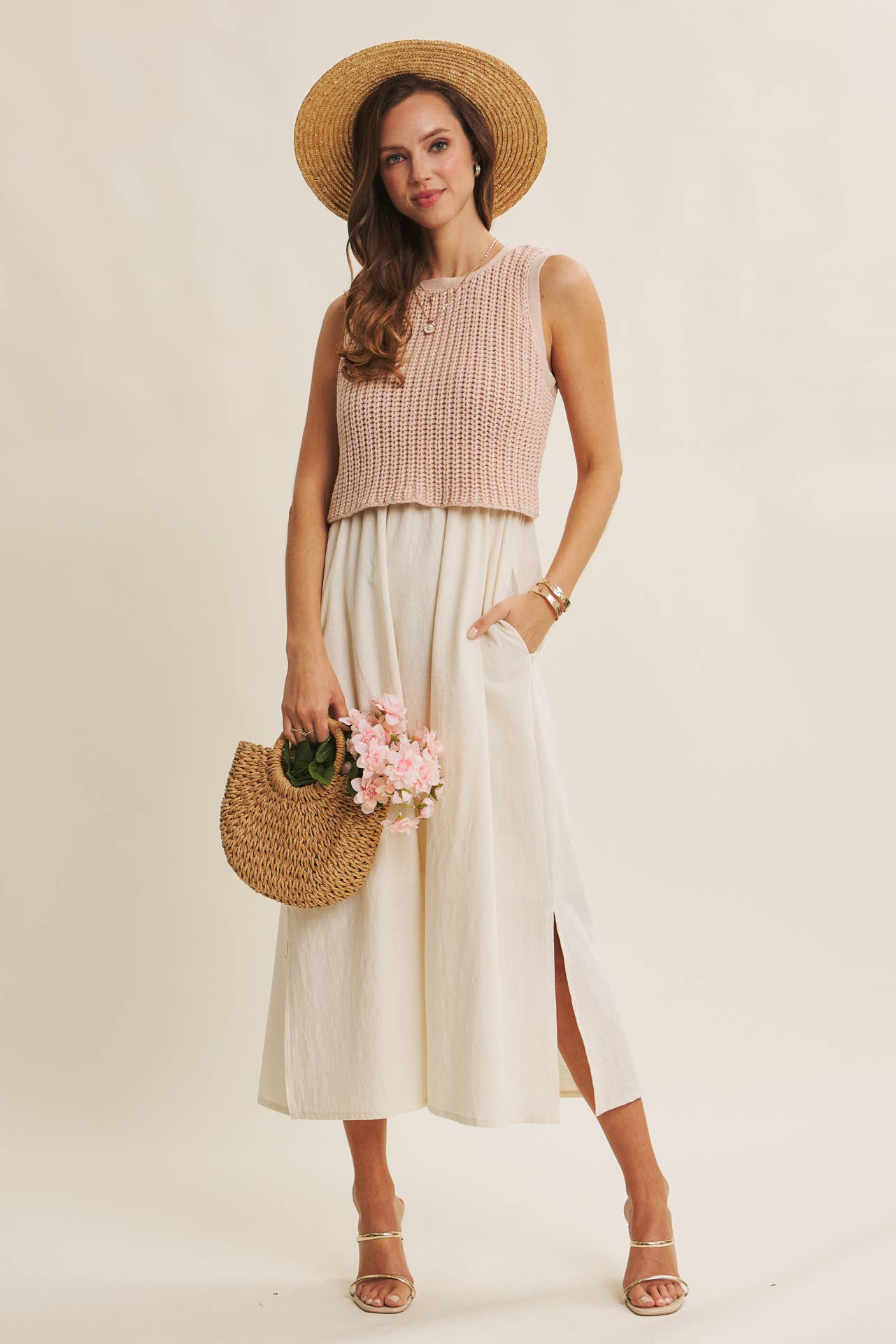 CHUNKY SWEATER MIDI DRESS