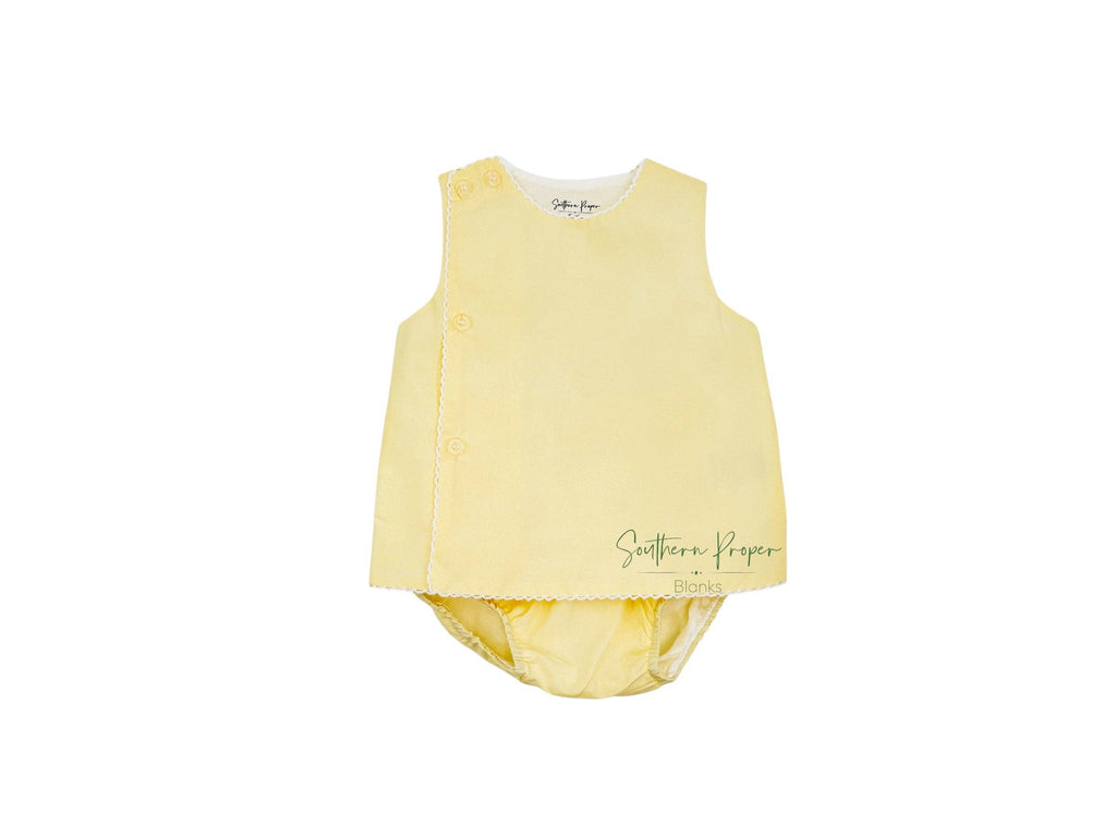 Picot Blank Bloomer Set -Butter
