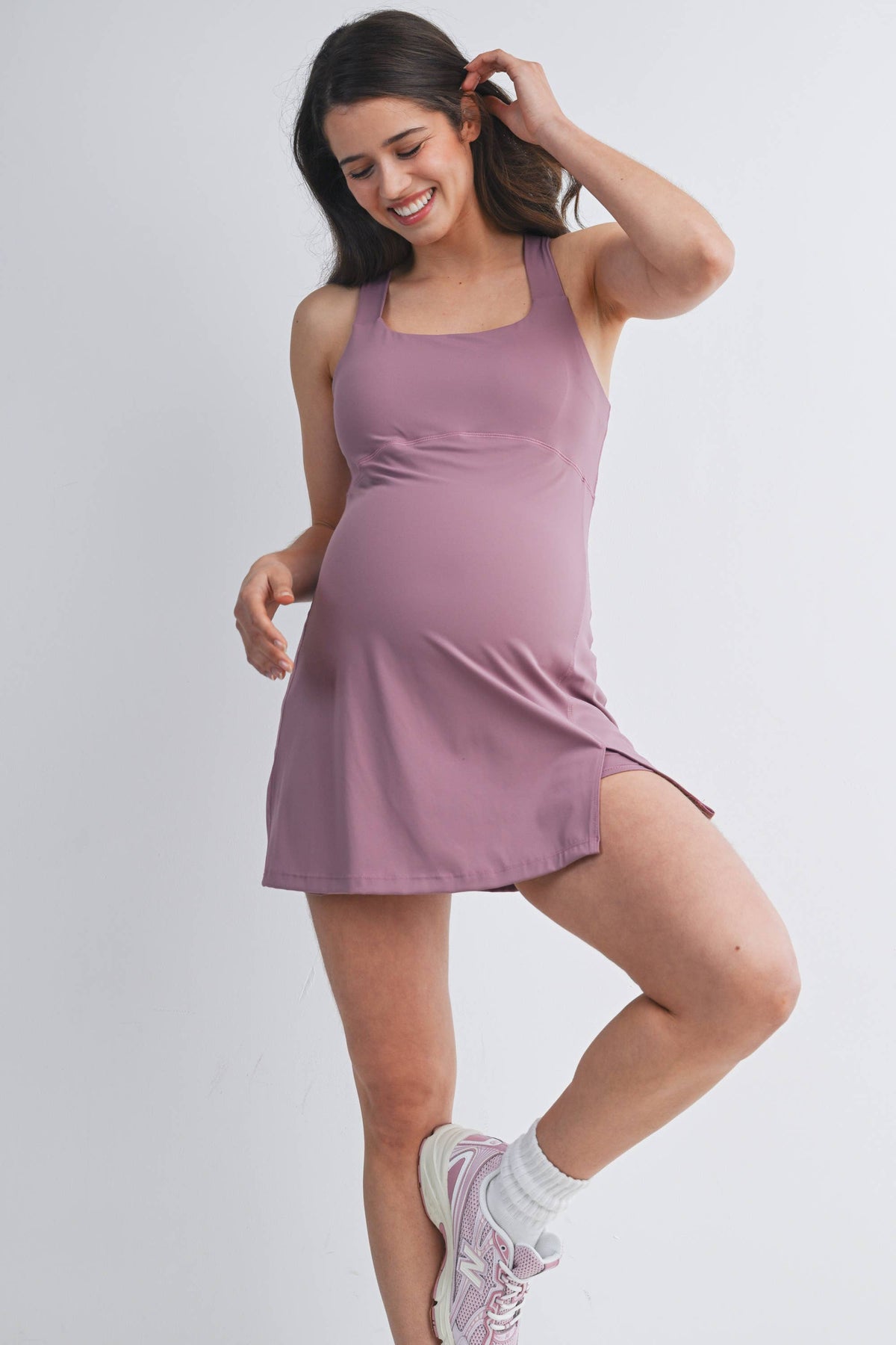 Maternity Mini Dress with Inner Shorts