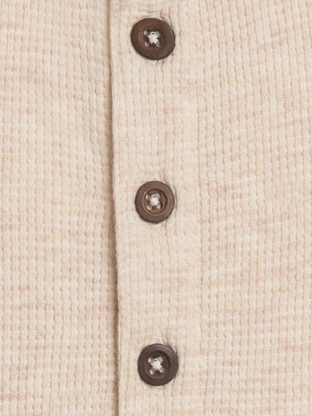 Organic Baby Wade Henley Tank Waffle Romper - Heather Oat