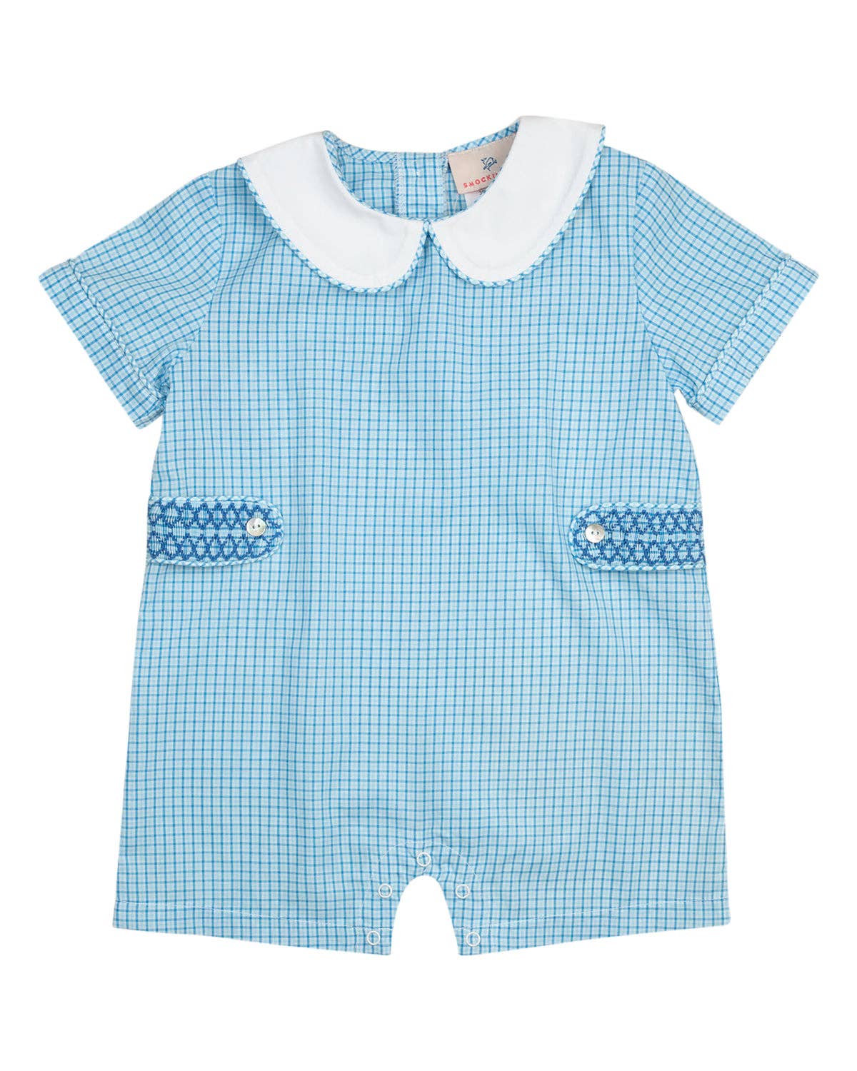 Blue Plaid Shortall