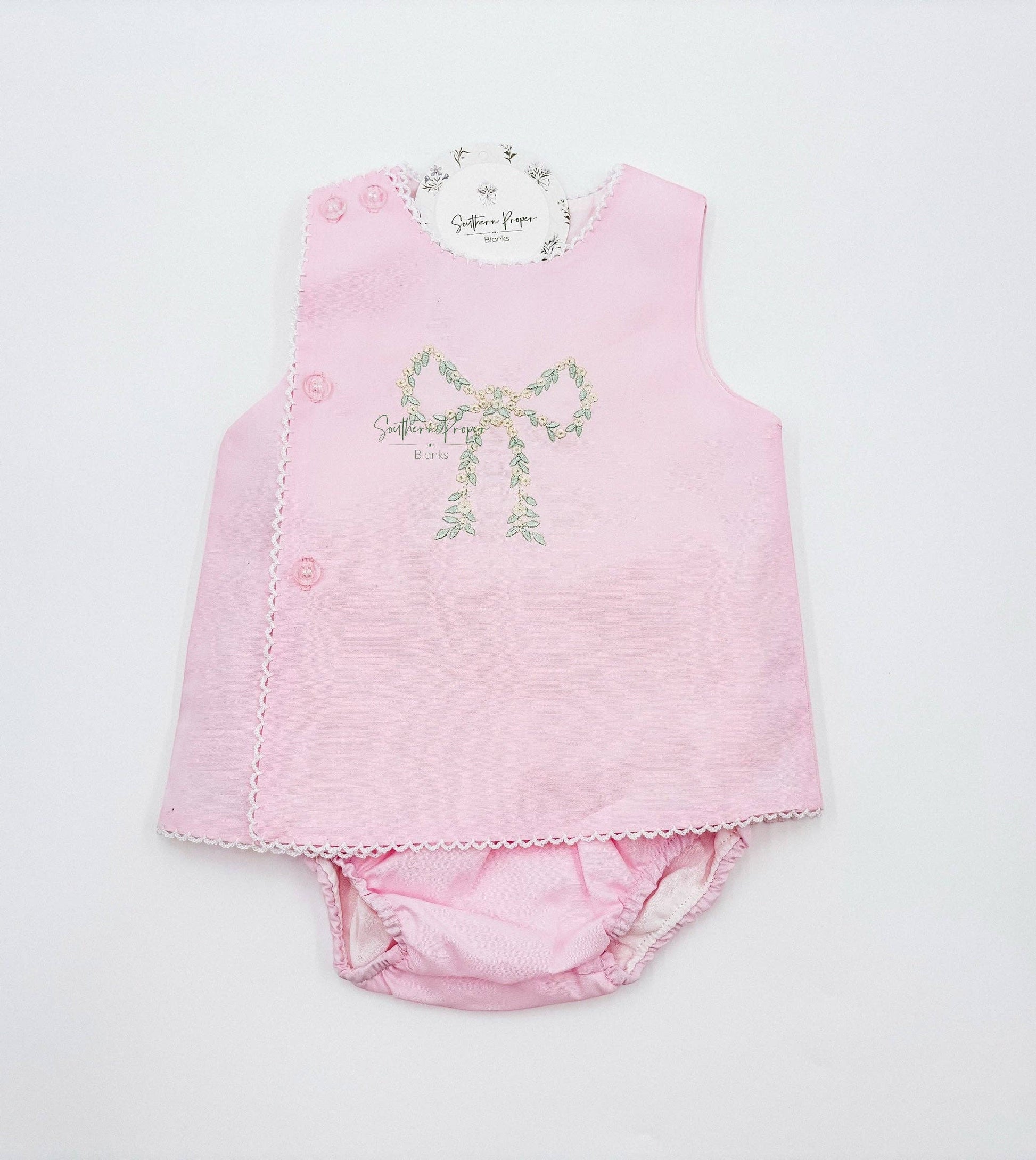 Picot Blank Bloomer Set -Rose