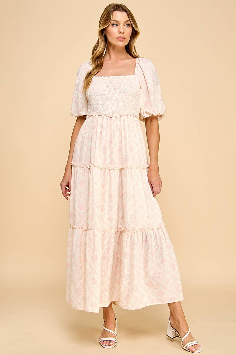 Hattie Porcelain Tiered Maxi