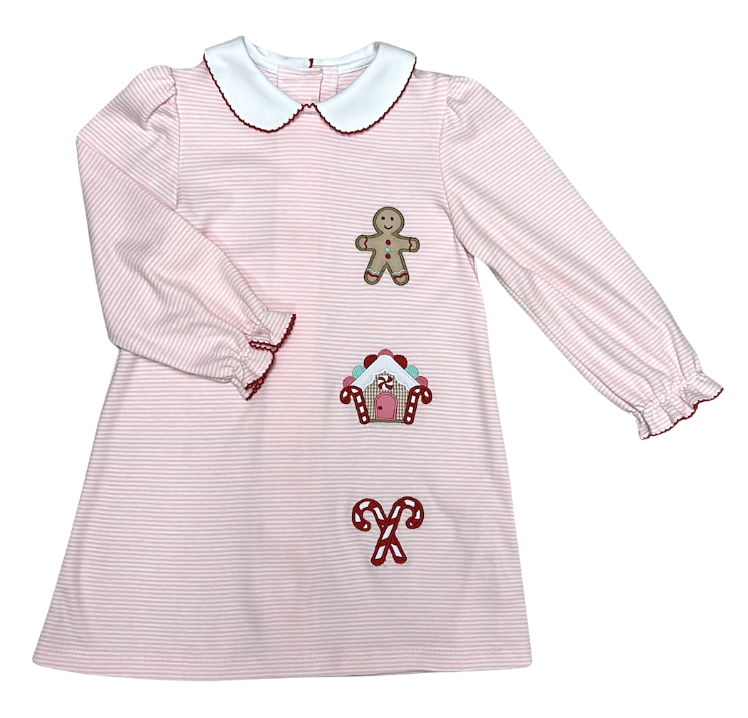 GINGERBREAD A LINE GIRLS DRESS