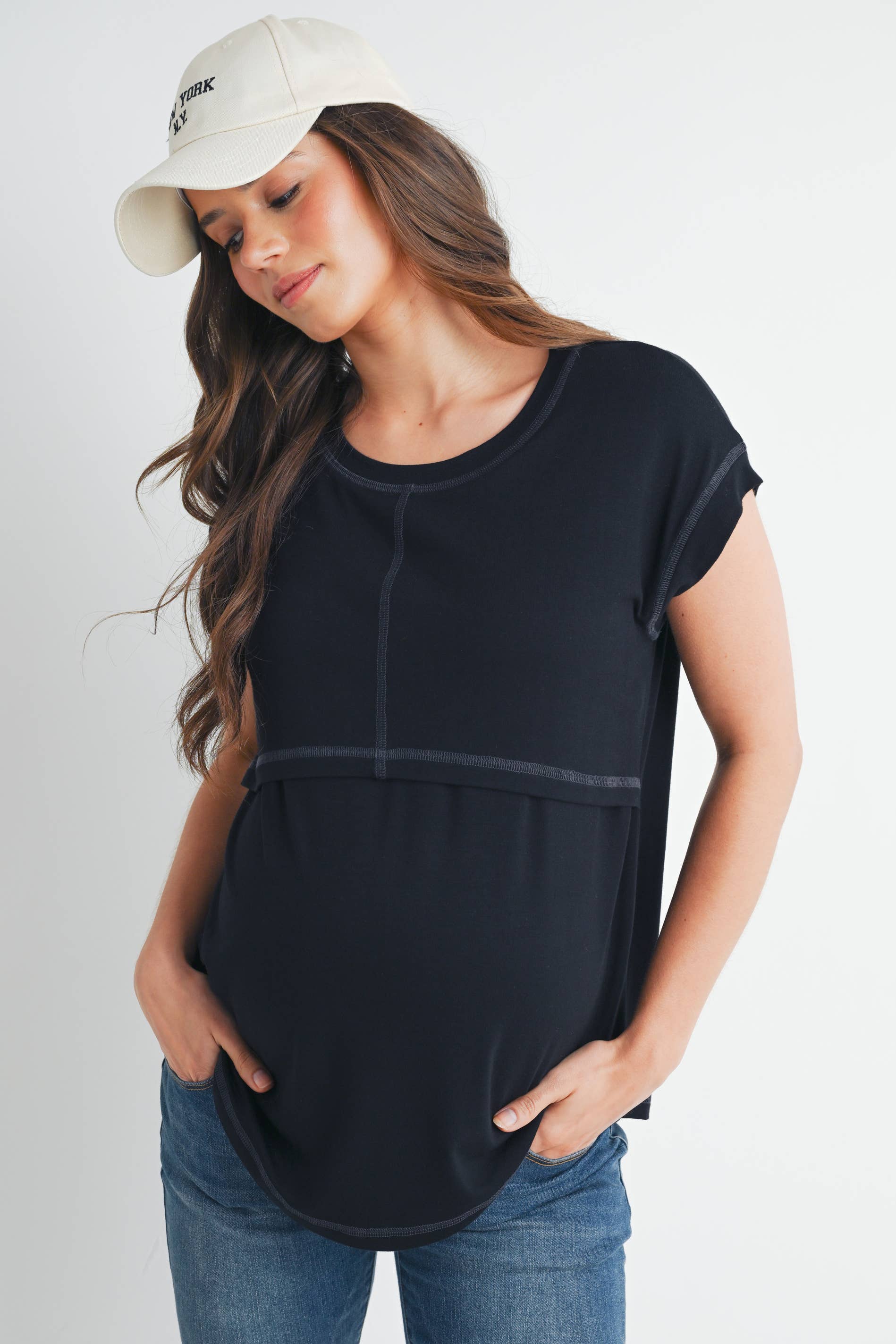 Double Layer Short Sleeve Top