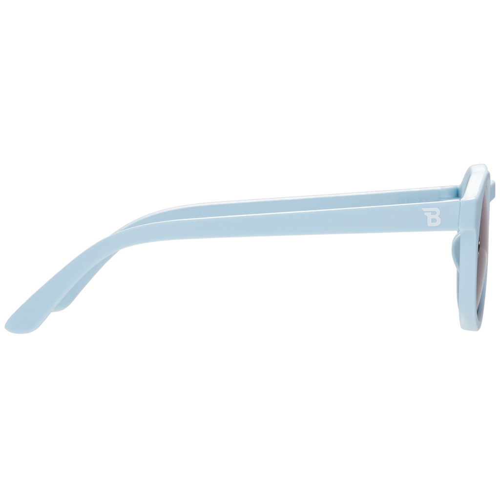 Baby Blue Keyhole sunglasses with Amber Lens
