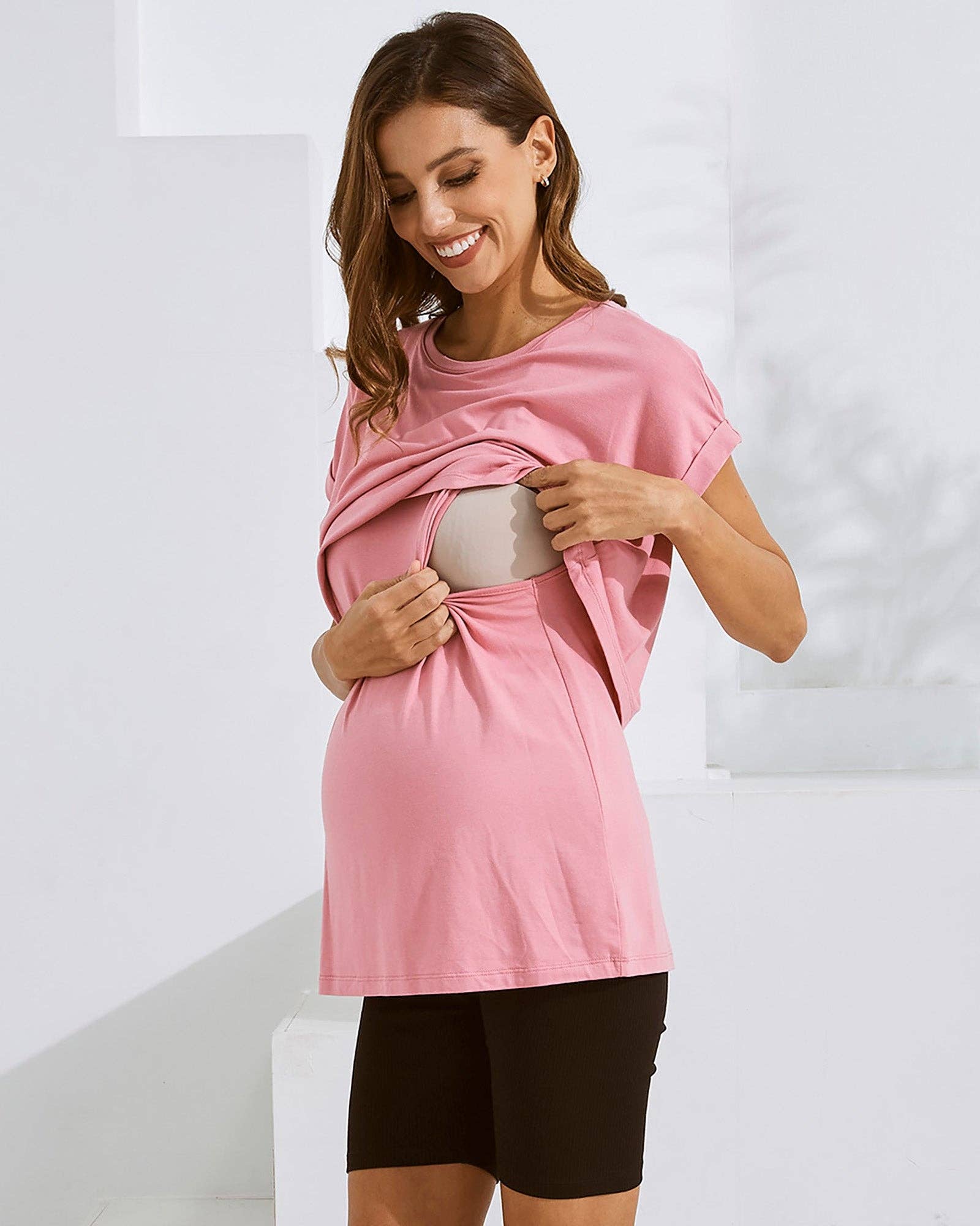 Everyday  Nursing Tee - Blush