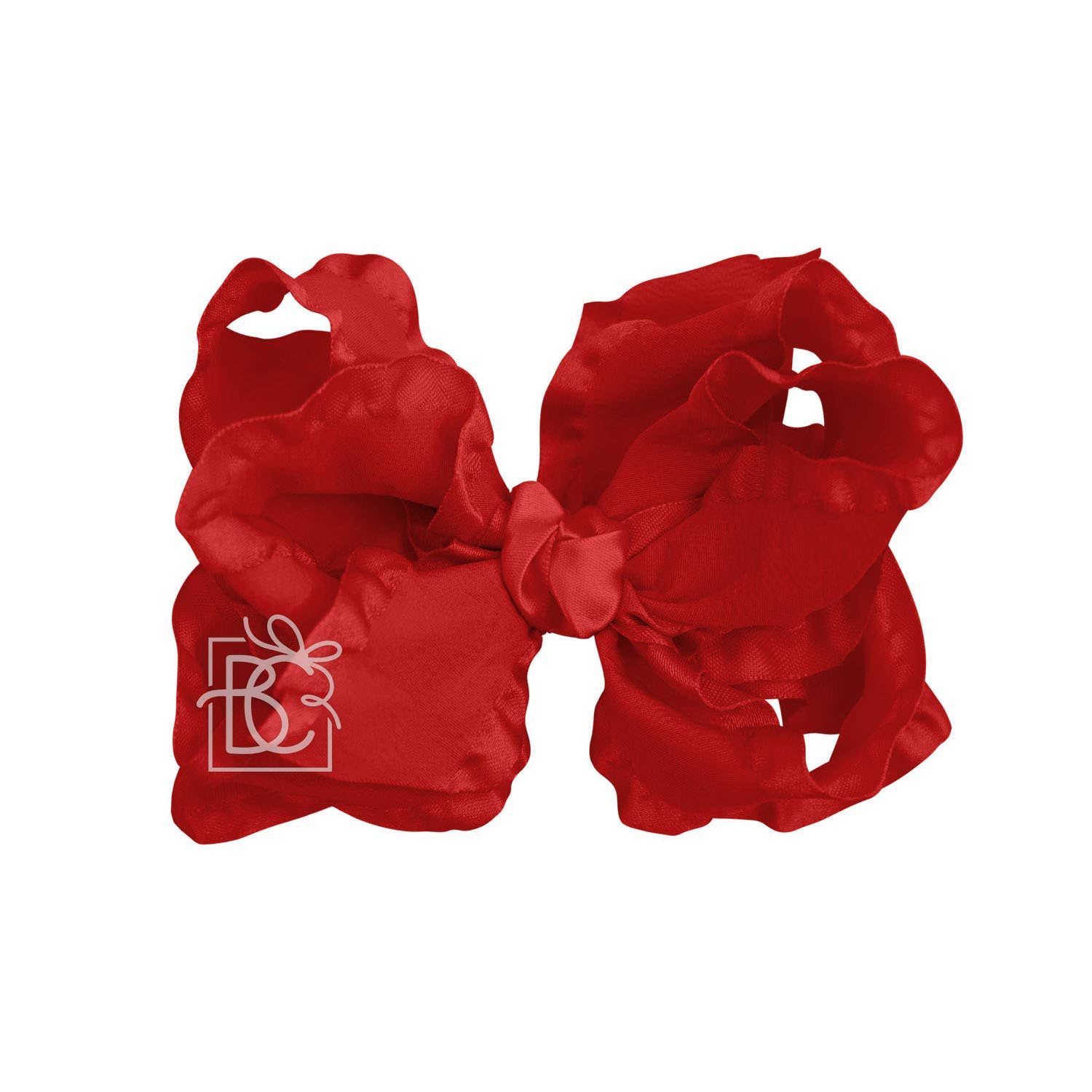 DOUBLE RUFFLE BOW ON CLIP