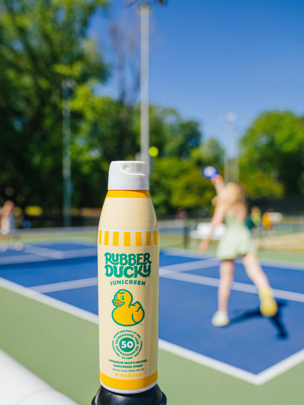 Spray Sunscreen SPF 50, Rubber Ducky Brand, 6 oz, Clear