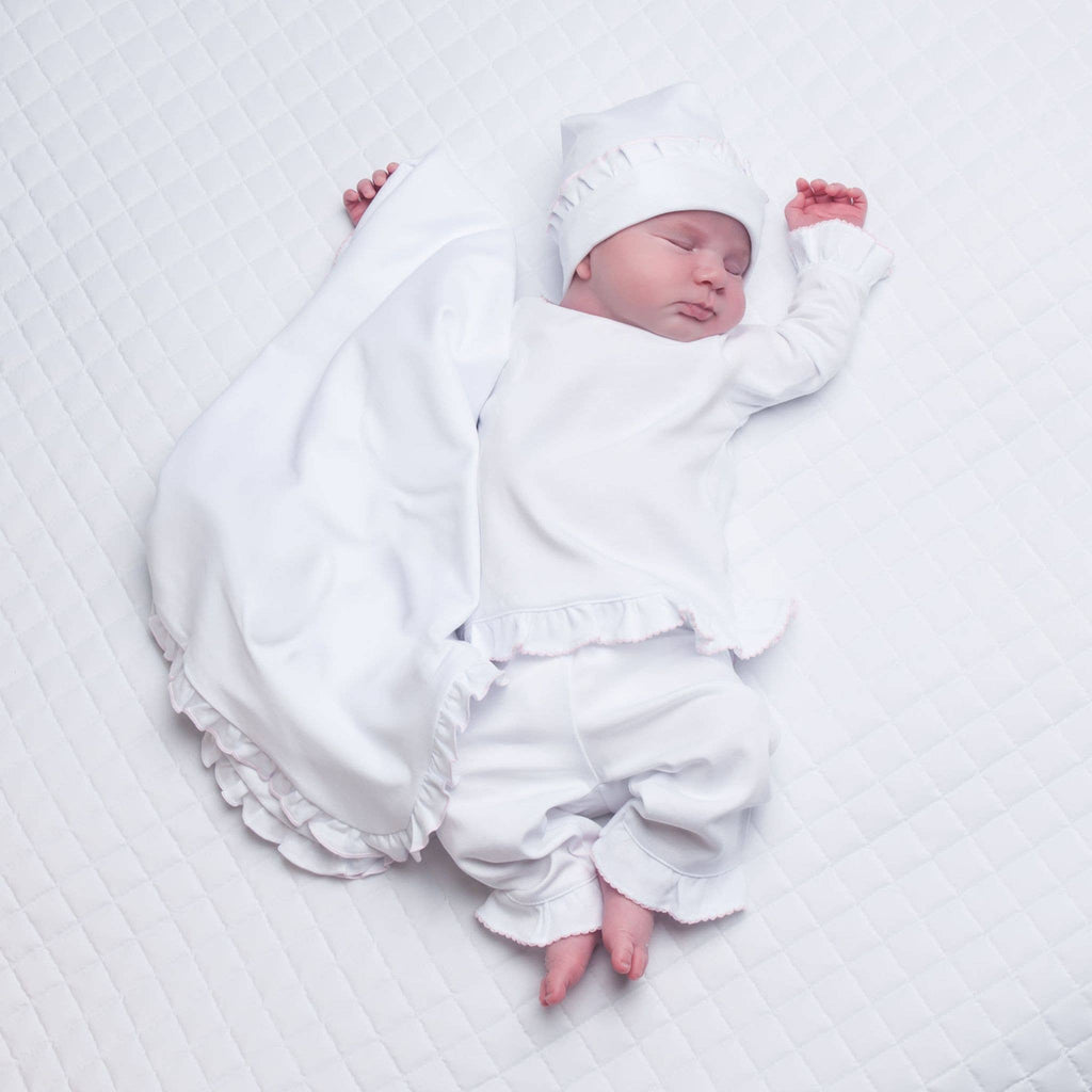 Everyday White Ruffle Pant Set