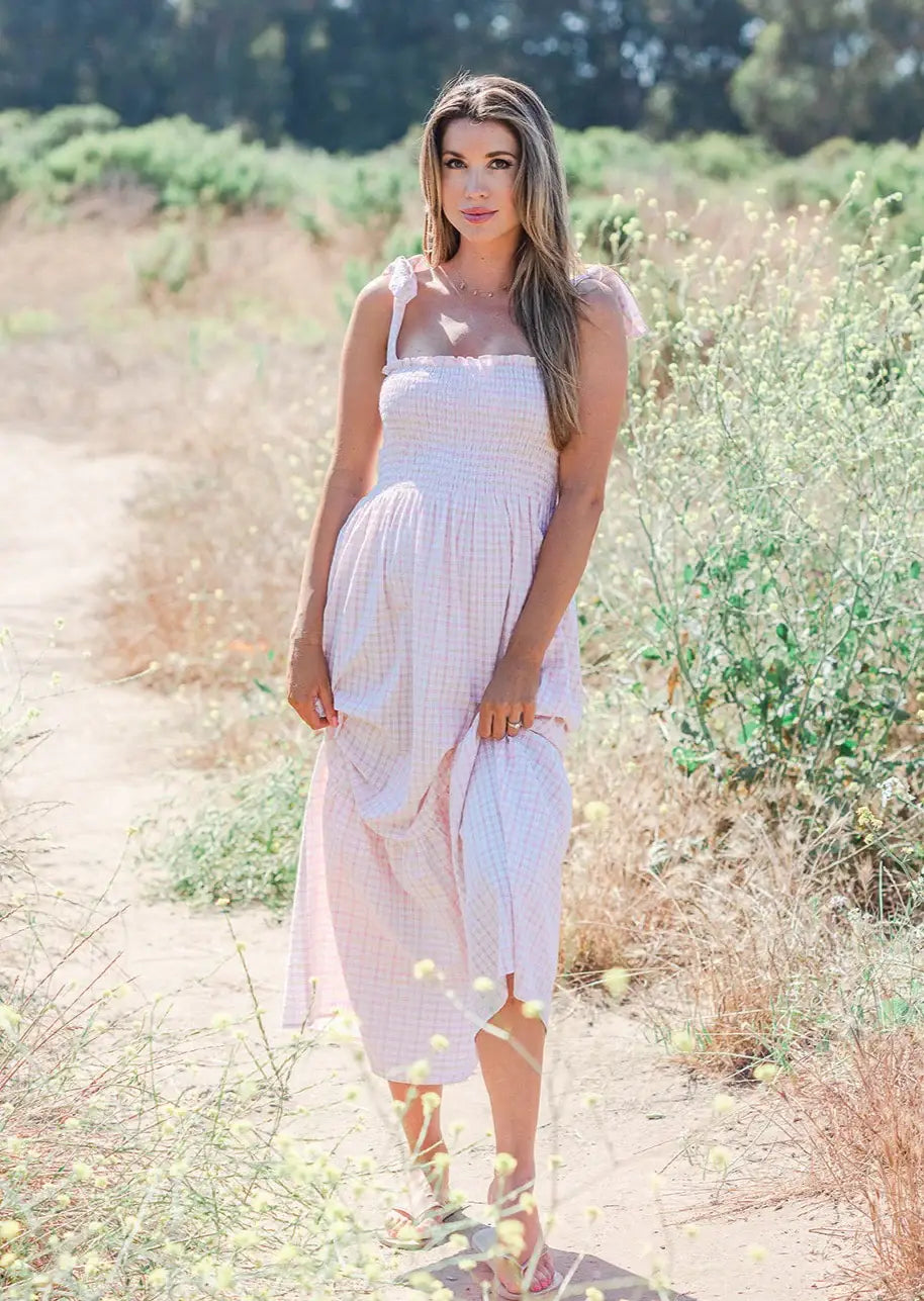 Carolina Seersucker Maxi Dress