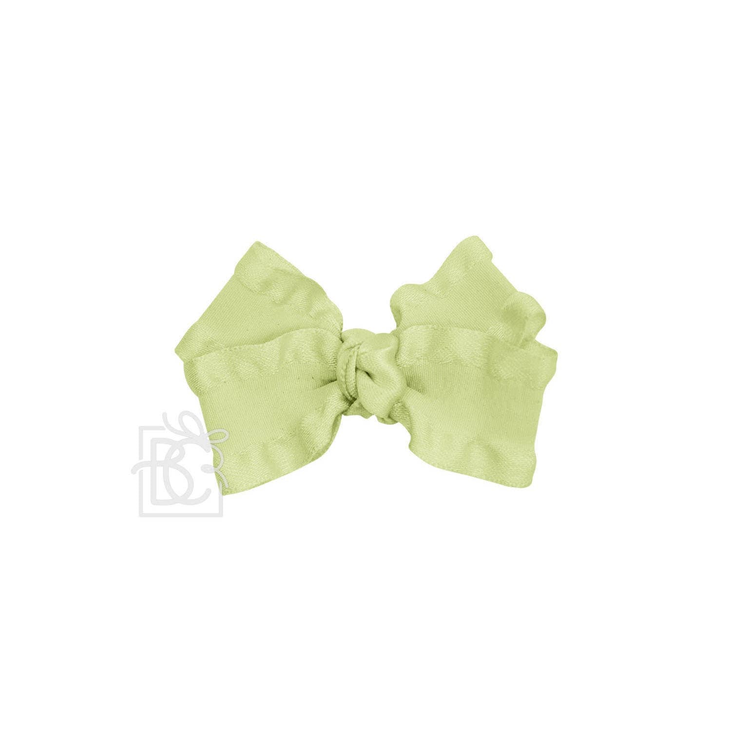 DOUBLE RUFFLE BOW ON CLIP