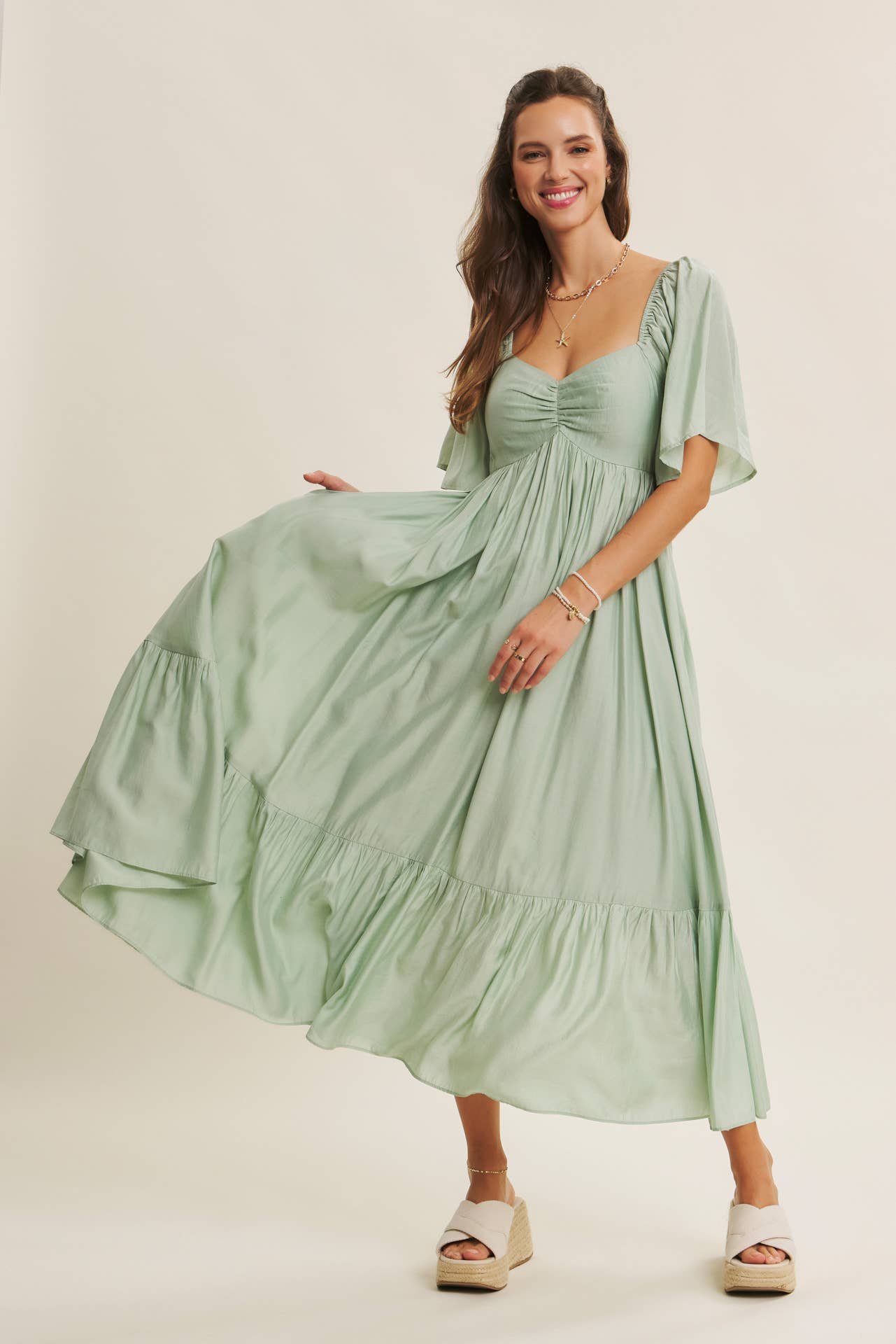 WHISPERING WILLOW MIDI DRESS
