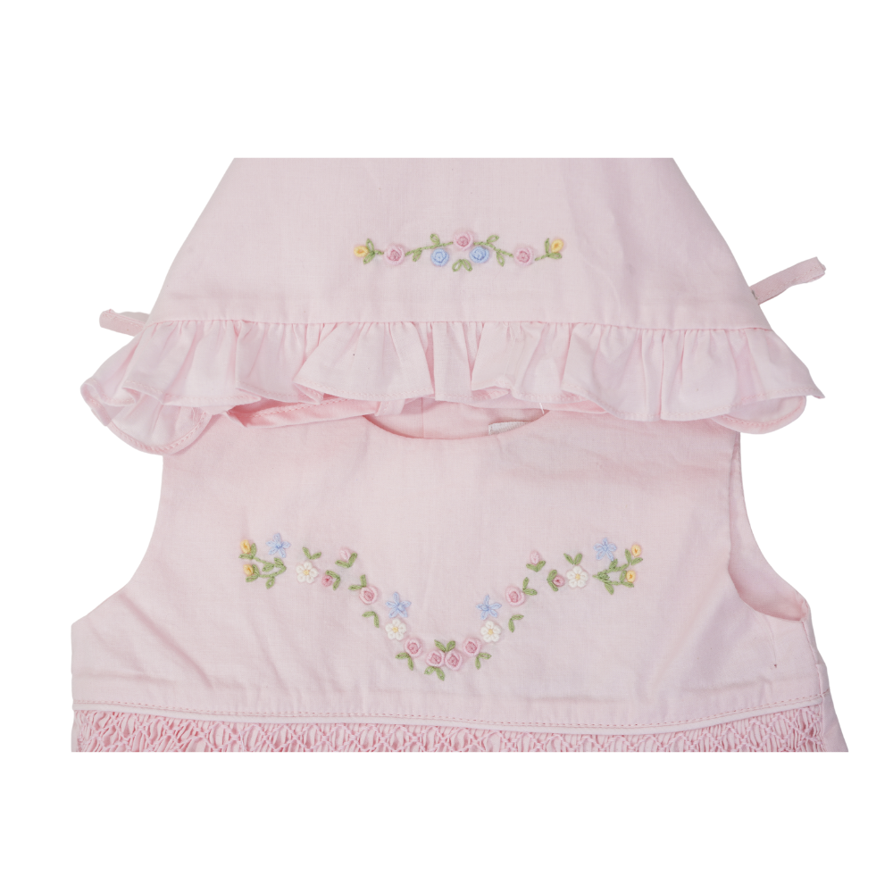 Pink Sleeveless smocked Dress