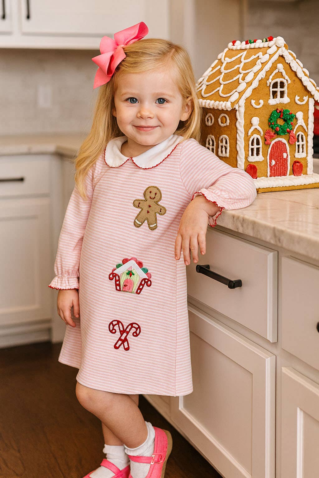 GINGERBREAD A LINE GIRLS DRESS