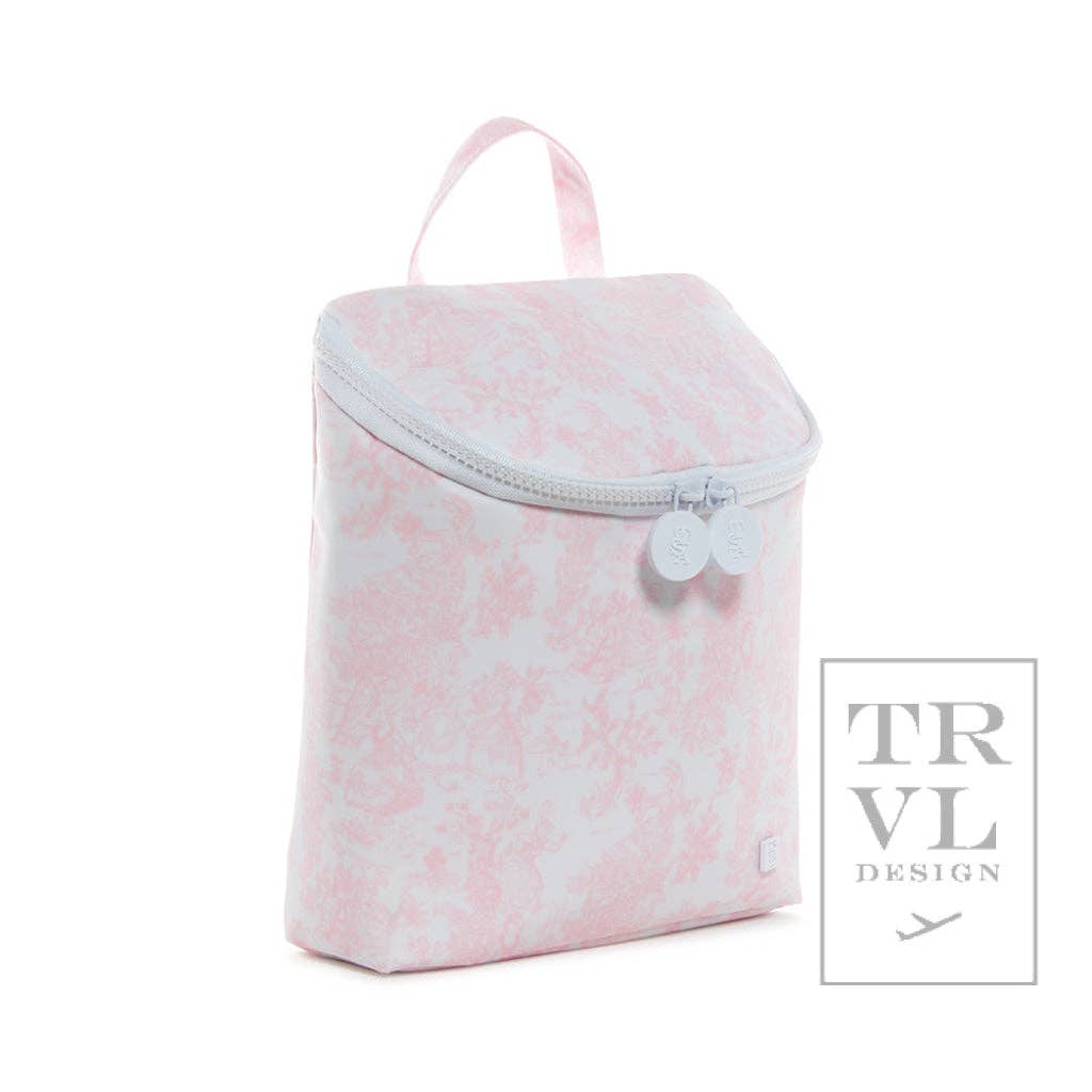 Insulated Bottle Bag - Bunny Toile Pink