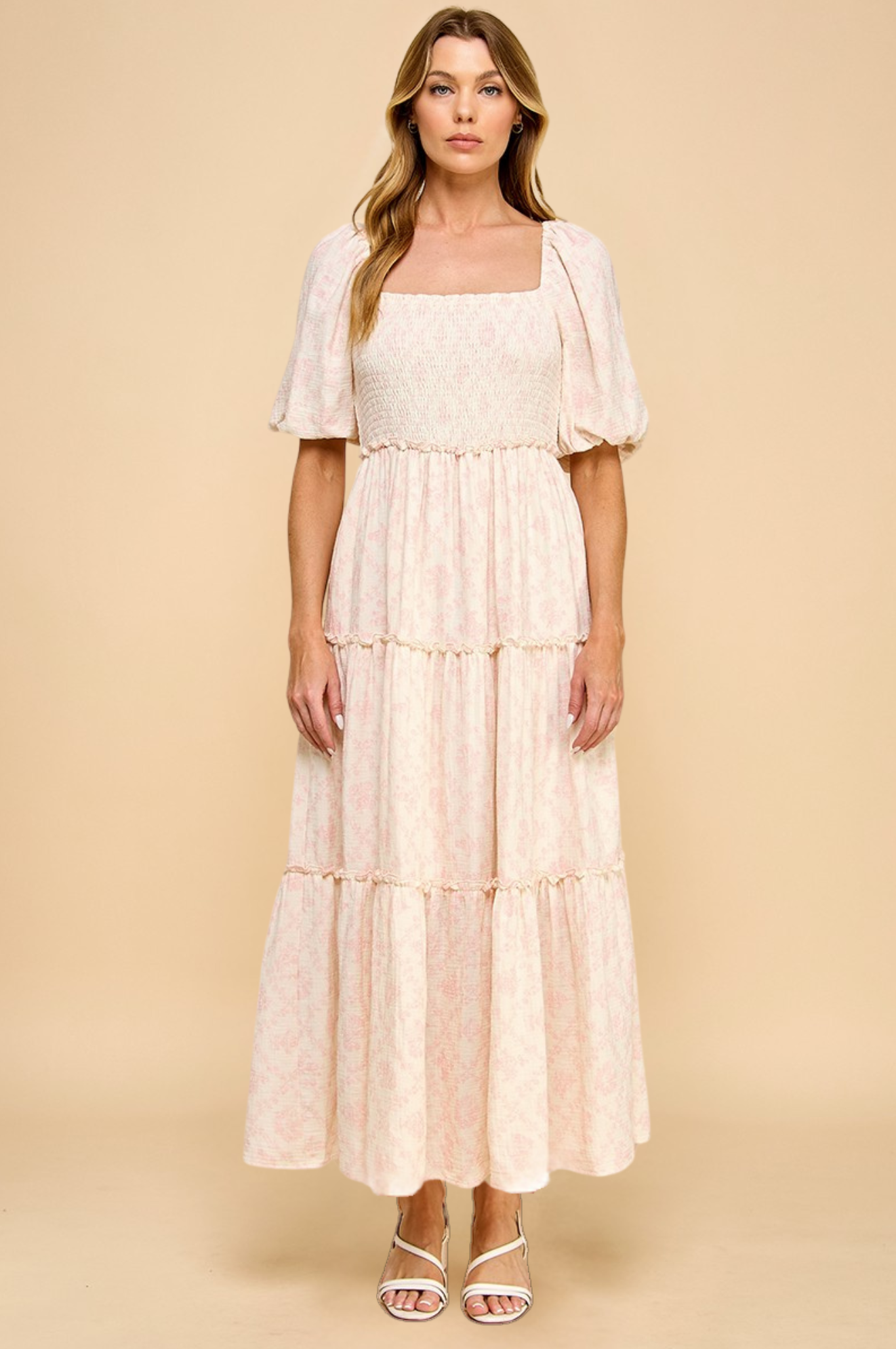 Hattie Porcelain Tiered Maxi