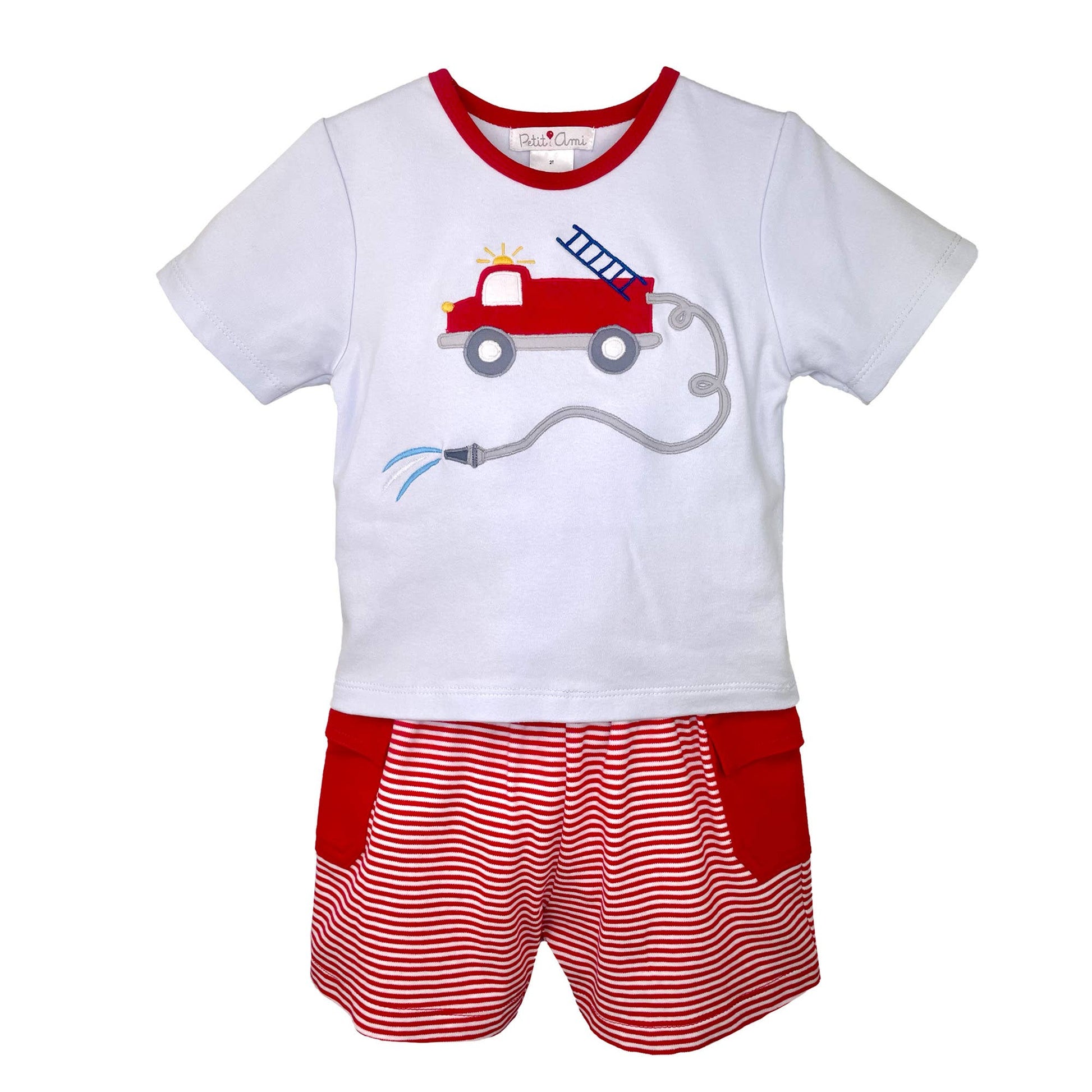 Fire Truck Shirt & Shorts Set