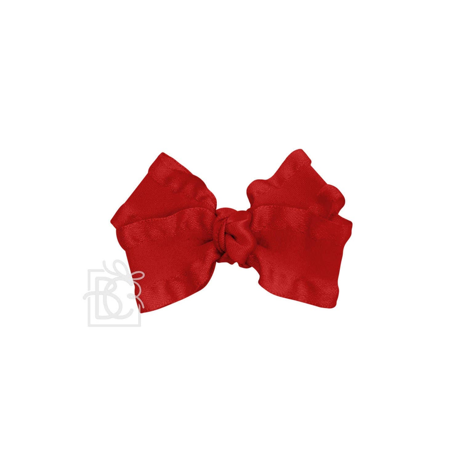 DOUBLE RUFFLE BOW ON CLIP