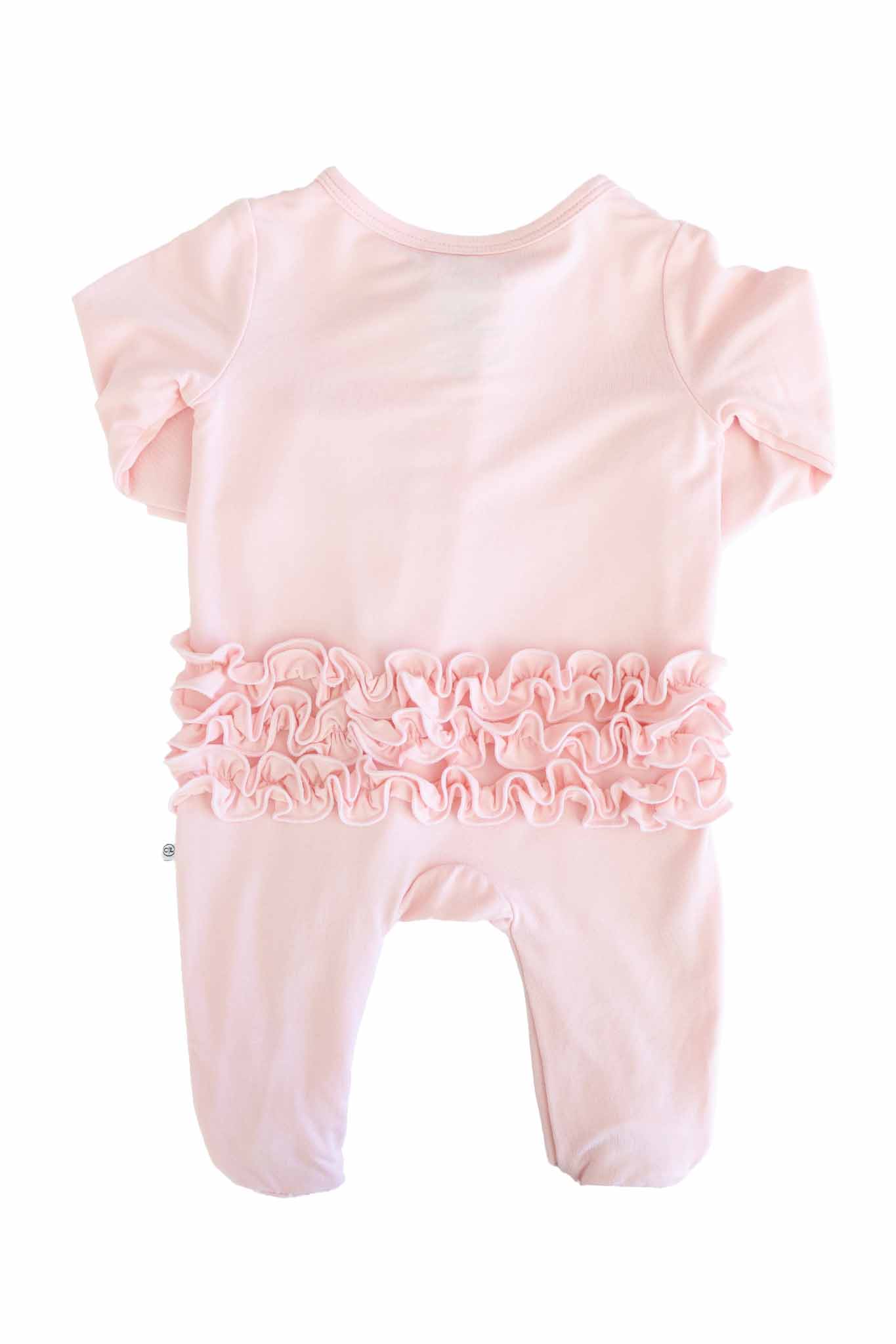 Bamboo Ruffle Zipper Footie