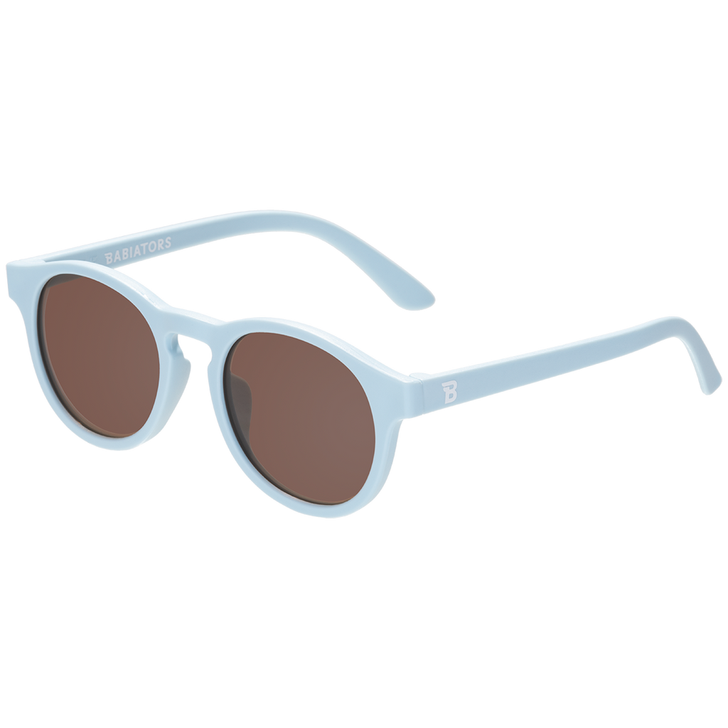 Baby Blue Keyhole sunglasses with Amber Lens
