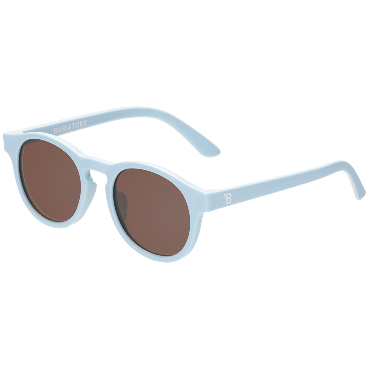 Baby Blue Keyhole sunglasses with Amber Lens