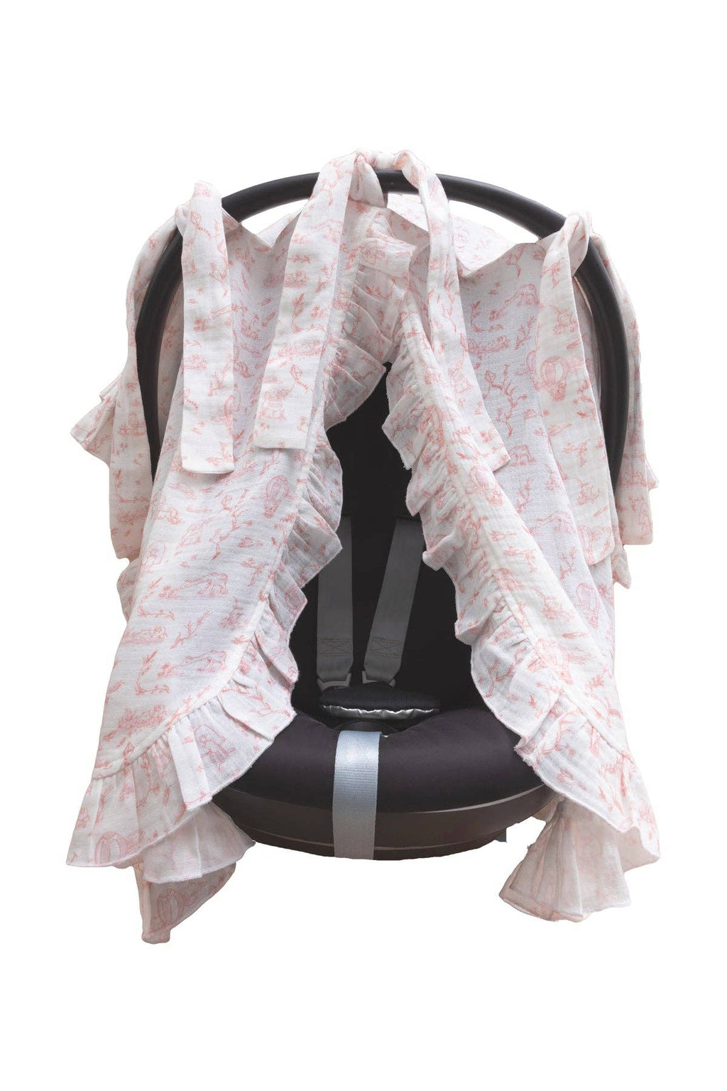 Stroller Cover SET - Toile De Jouy / Pink
