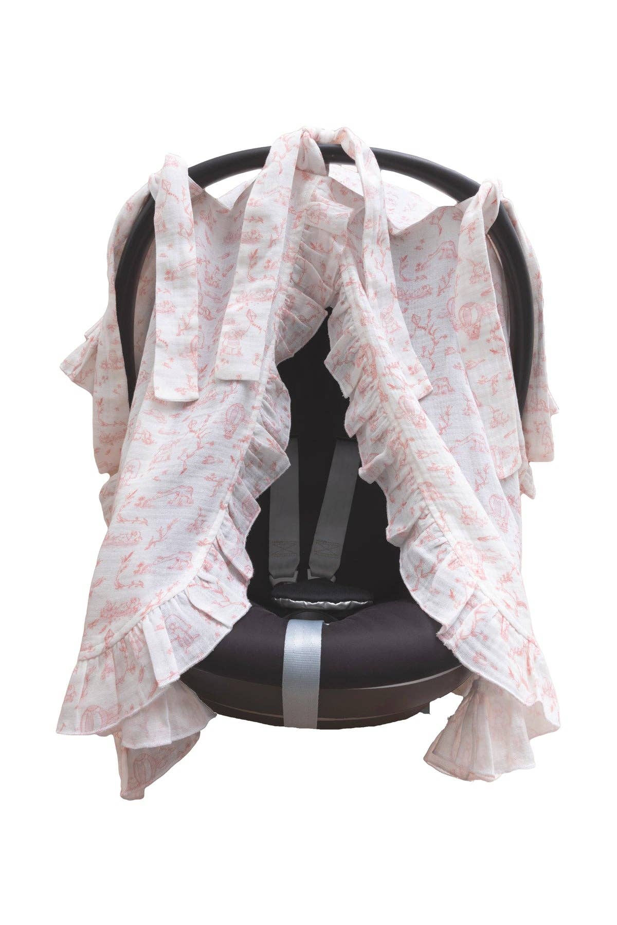 Stroller Cover SET - Toile De Jouy / Pink