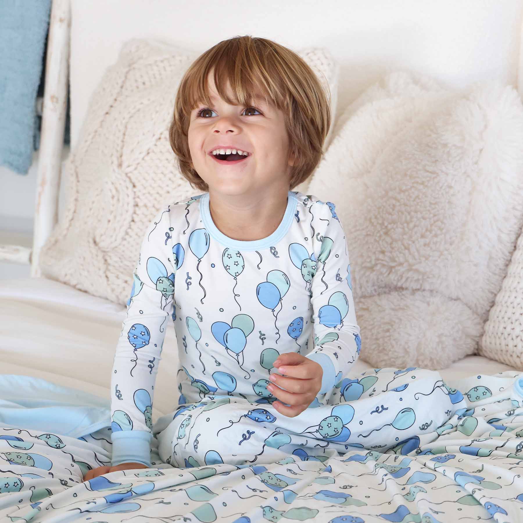 Party Time Two Piece Pajama Set | Blue