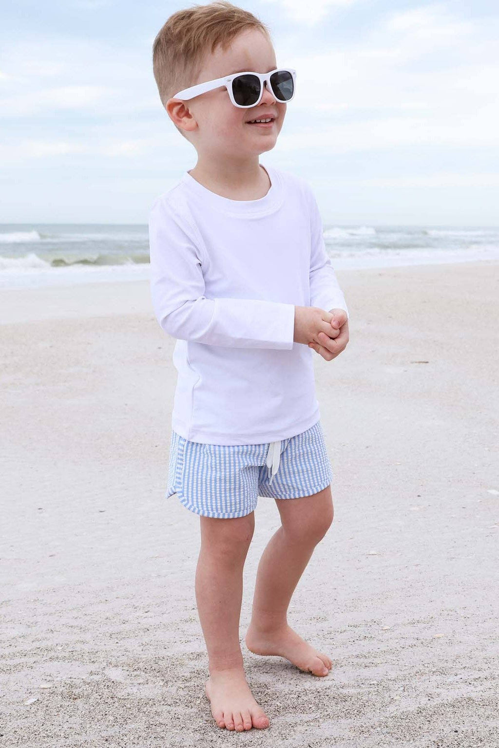 Long Sleeve Rash Guard Shirt | White Wholesale