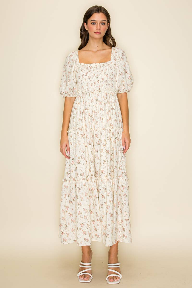 Dusty Rose Smocked Dress