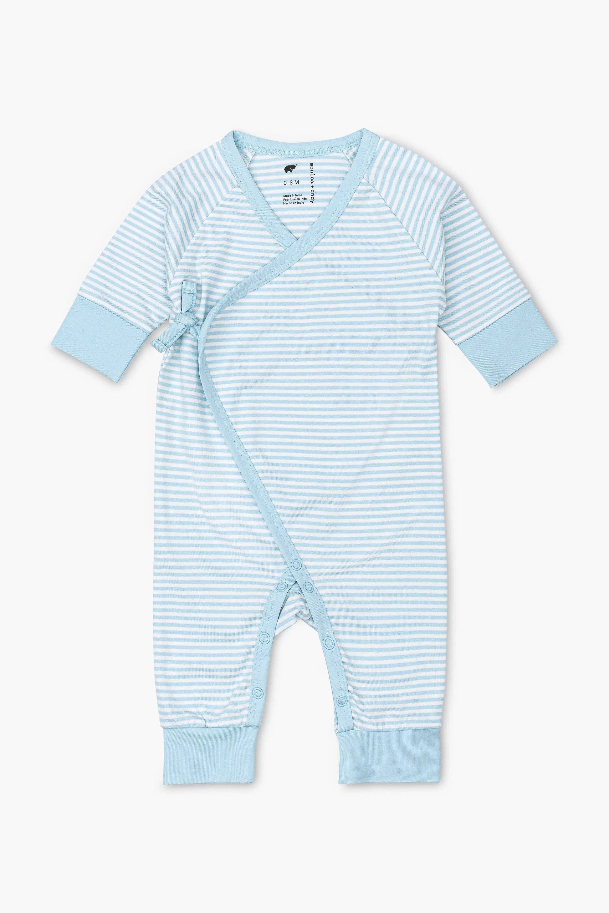Kimono Tie One-Piece Ice French Stripe