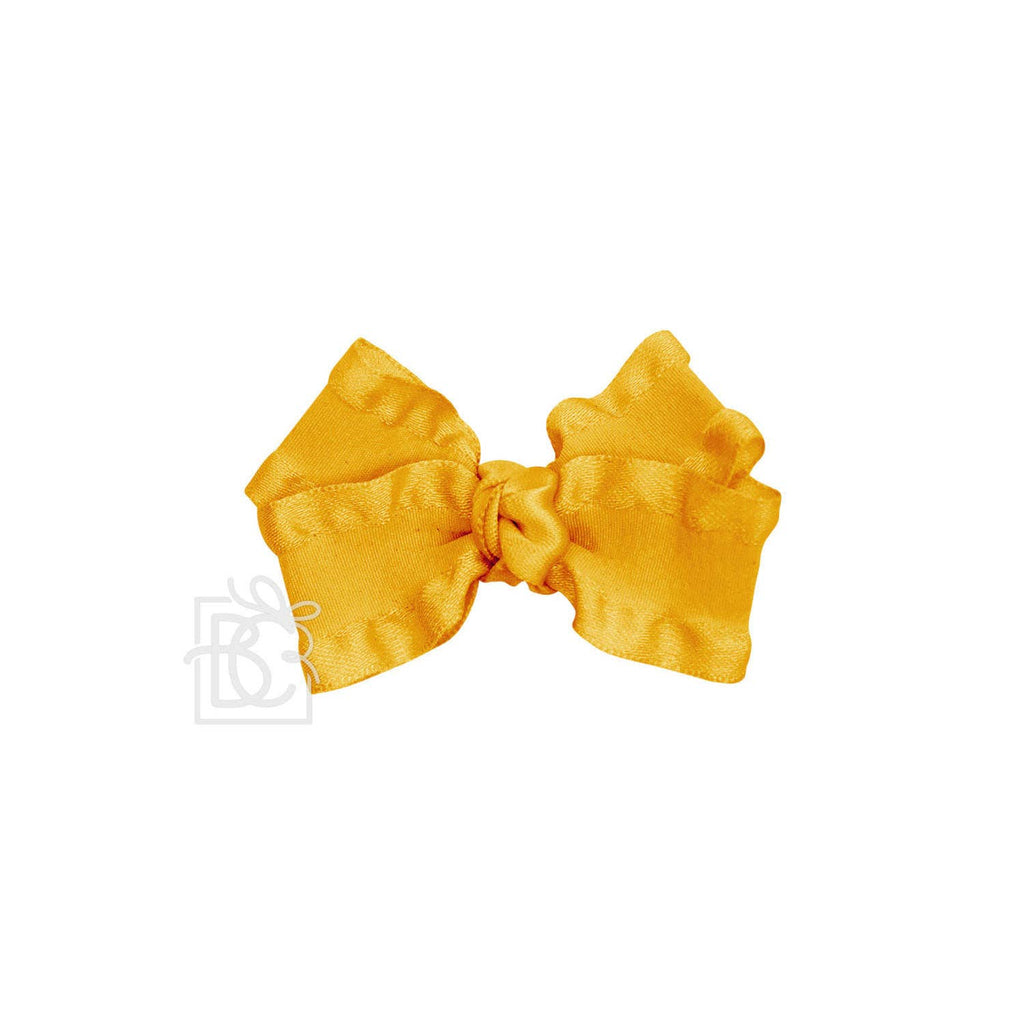 DOUBLE RUFFLE BOW ON CLIP