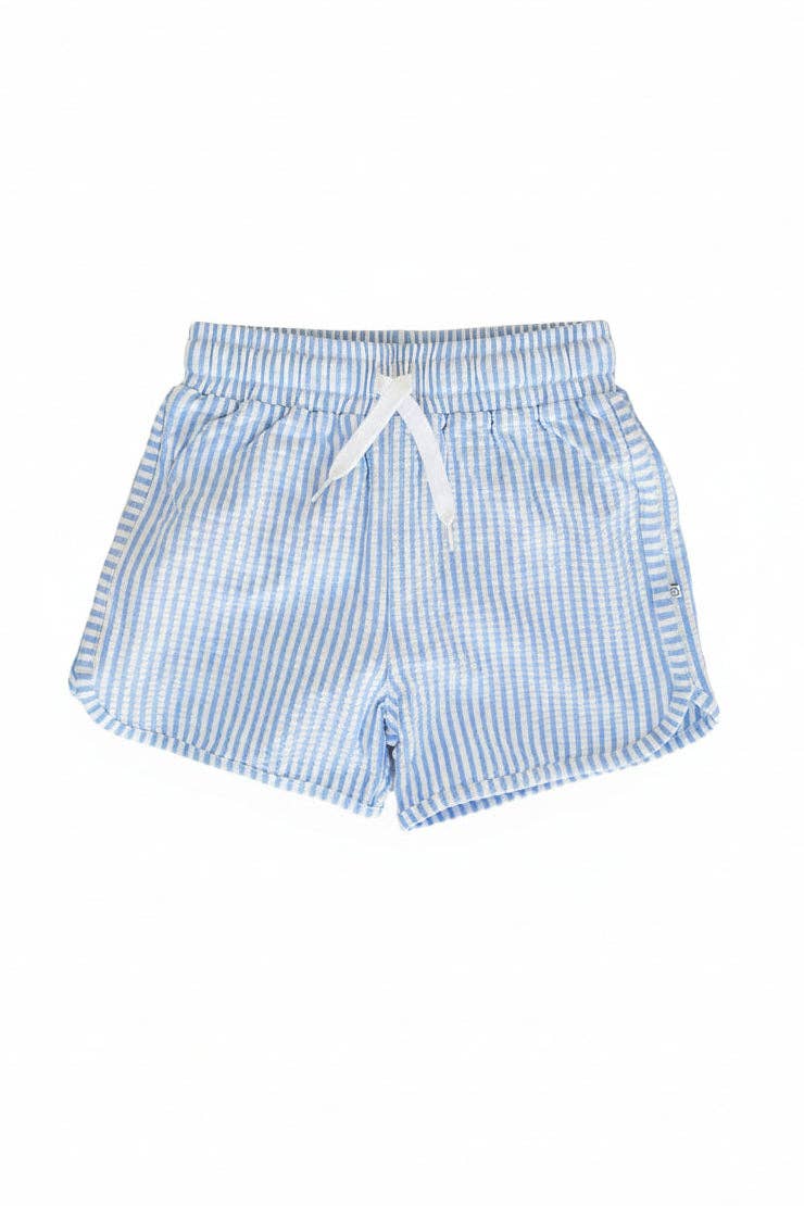 Boy's Swim Trunks | Seersucker Blue