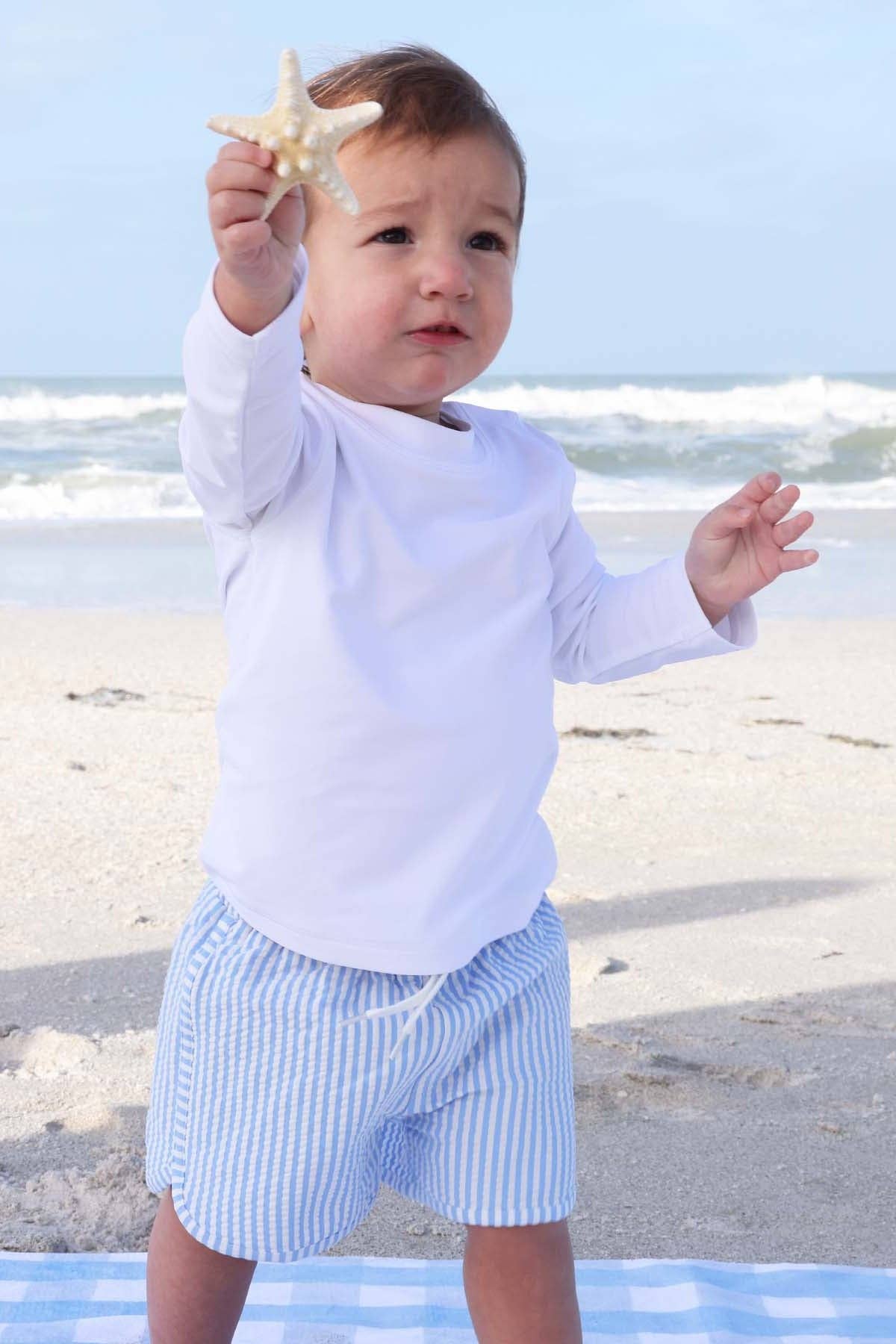 Long Sleeve Rash Guard Shirt | White Wholesale