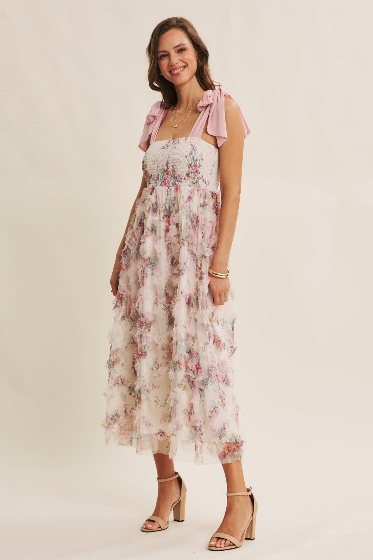Rosie Petals Tie Dress