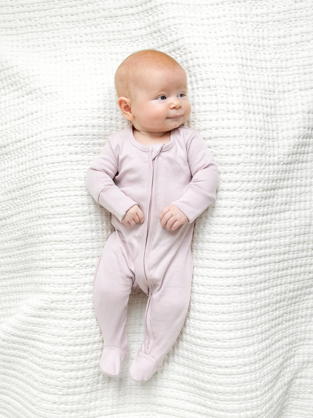 Organic Baby Peyton Zipper Sleeper - Wisteria