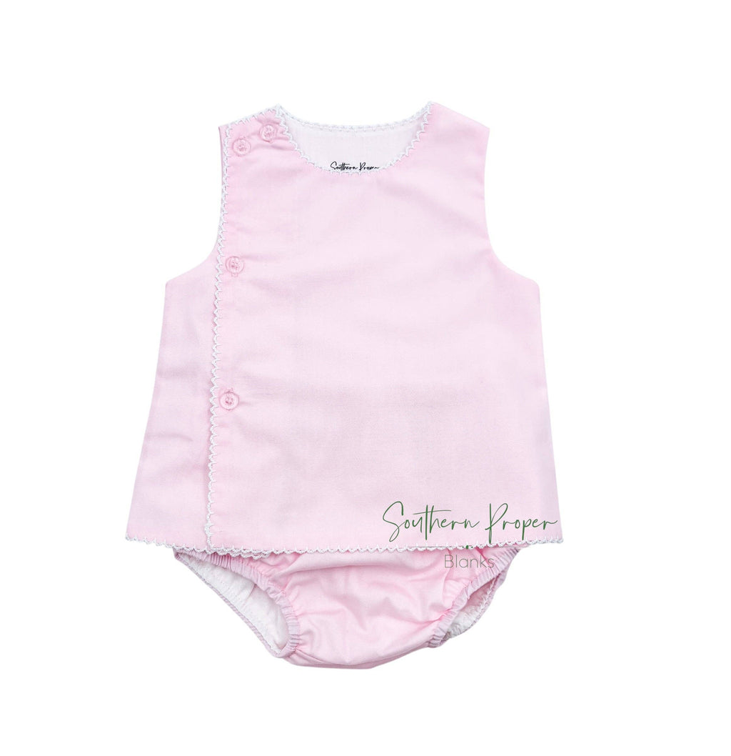 Picot Blank Bloomer Set -Rose
